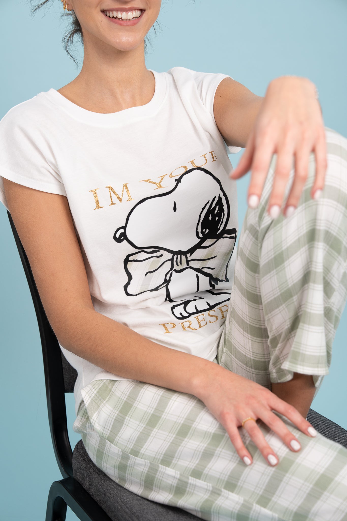 Pijama Clasica Presents Snoopy Manga corta y pantalon