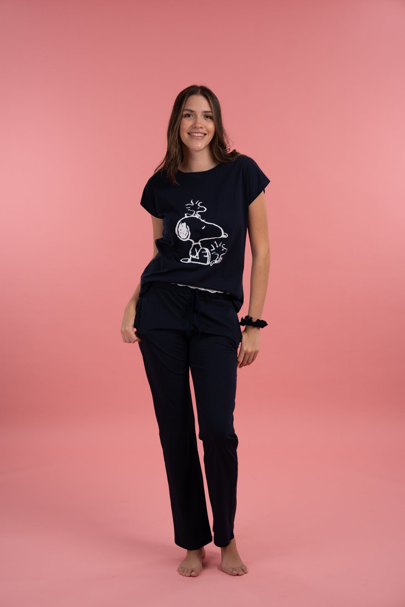 Pijama Friends Snoopy Azul  Blusa y Pantalón