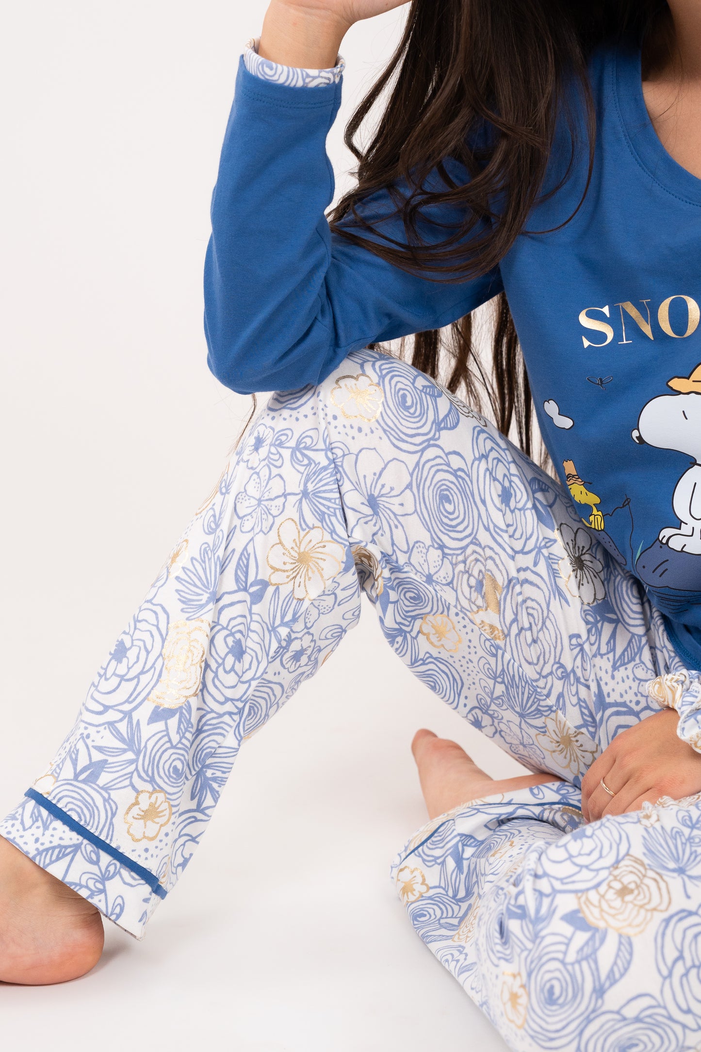 Pijama Fishing Snoopy Blusa manga larga  de pantalón