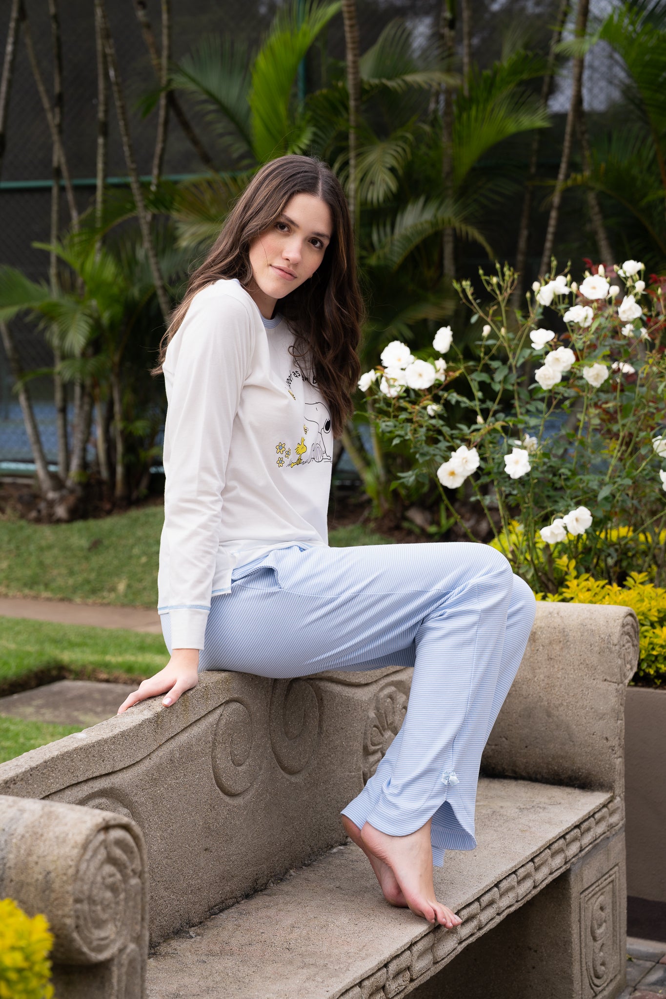 Pijama Sweet Be snoopy Blusa manga larga  de pantalón