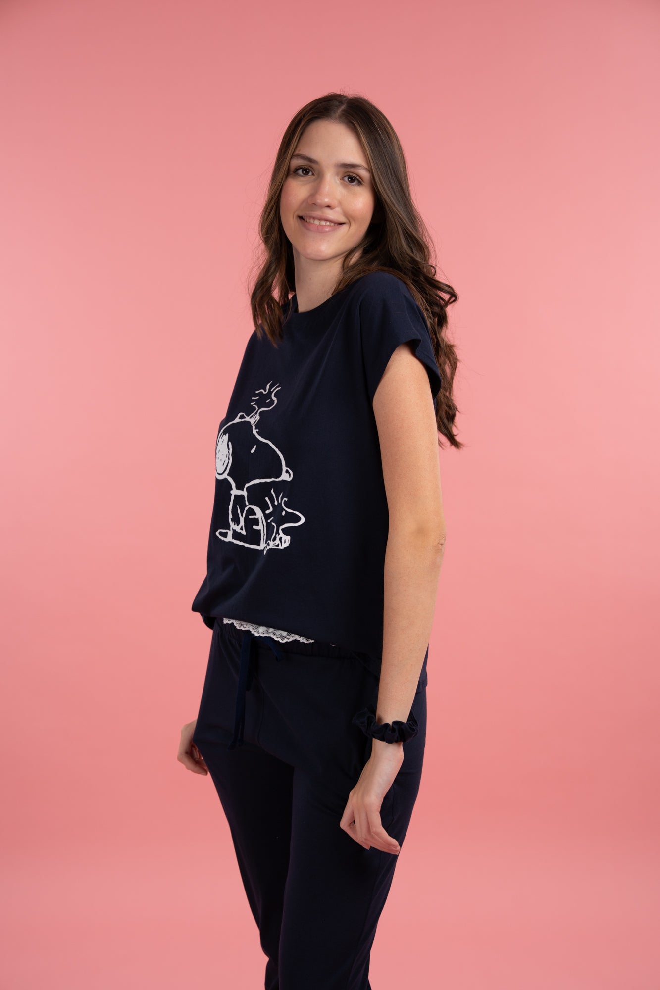 Pijama Friends Snoopy Azul  Blusa y Pantalón