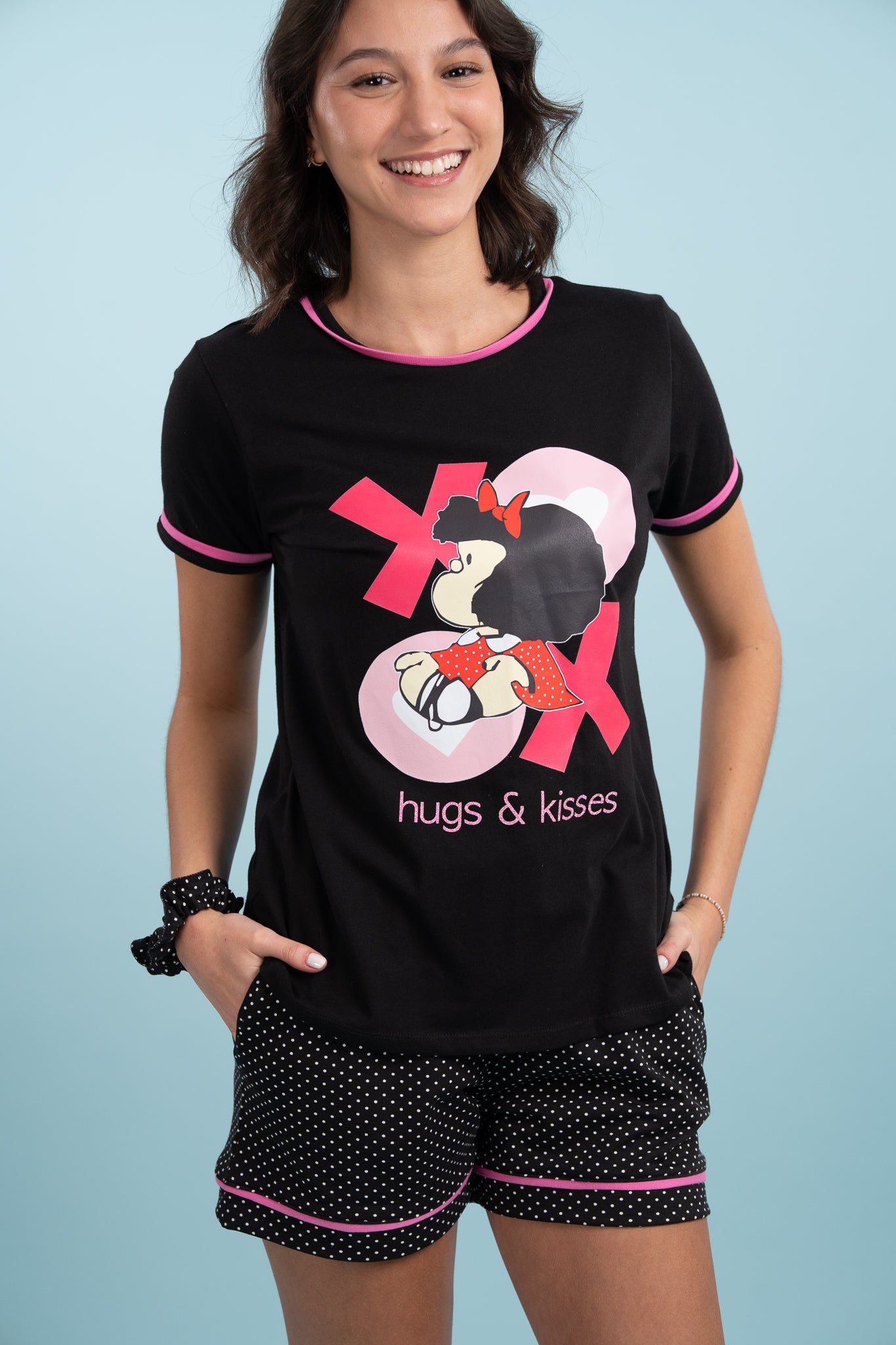 Pijama Clasica Mafalda XOXO Manga corta y Short
