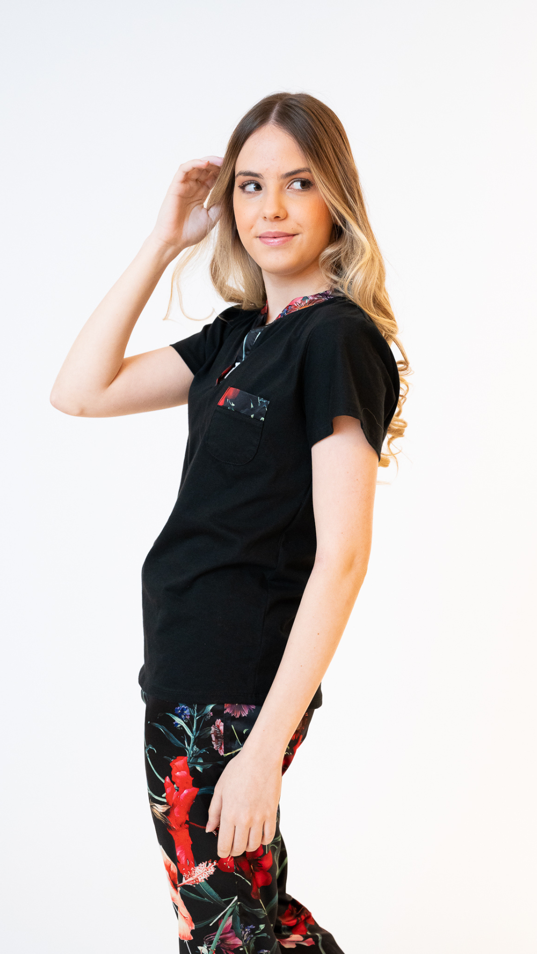 4.7- Pijama clásica Satin print  pantalon