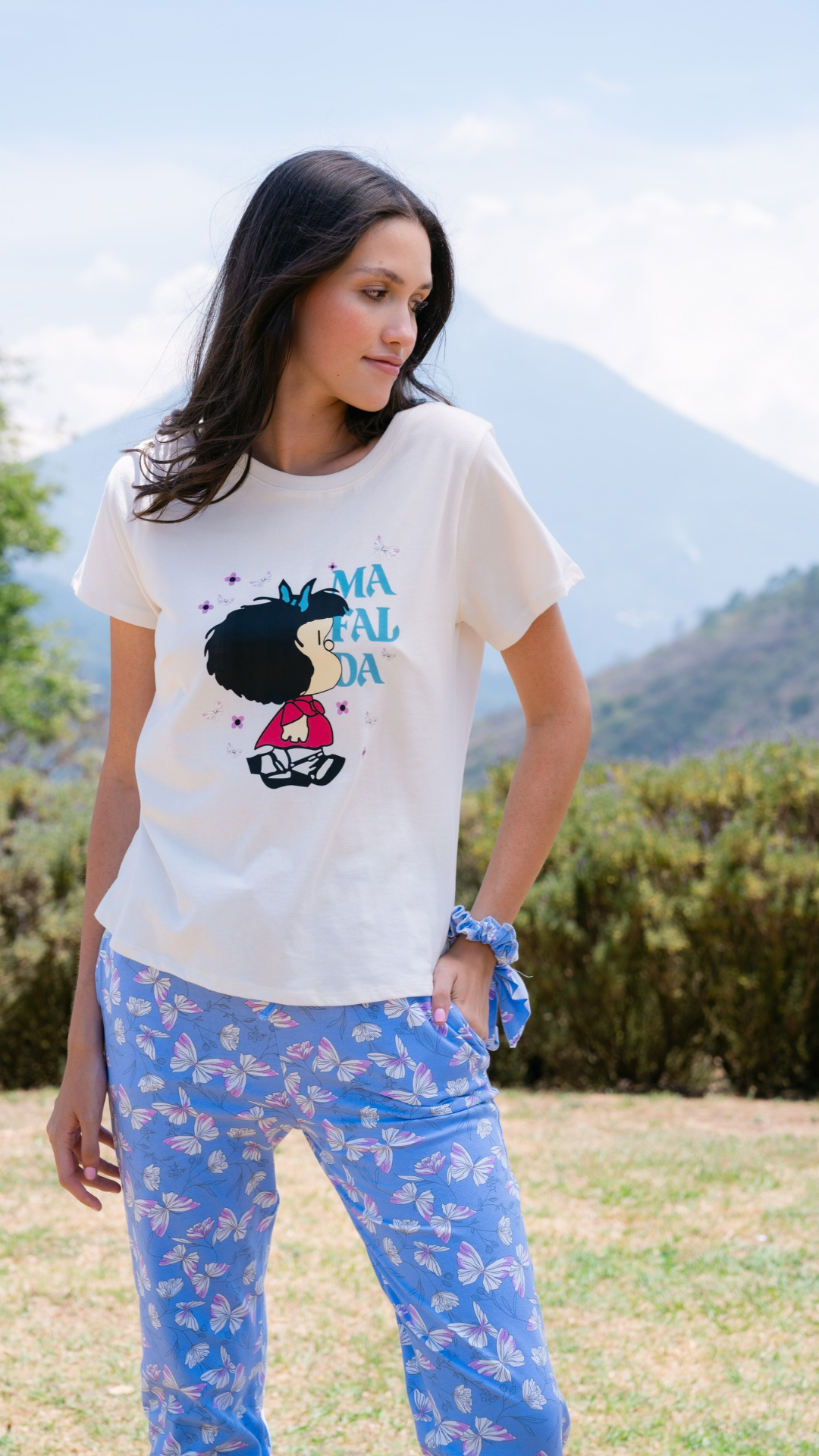1.3 - Pijama Clásica Mafalda Mariposas pantalón