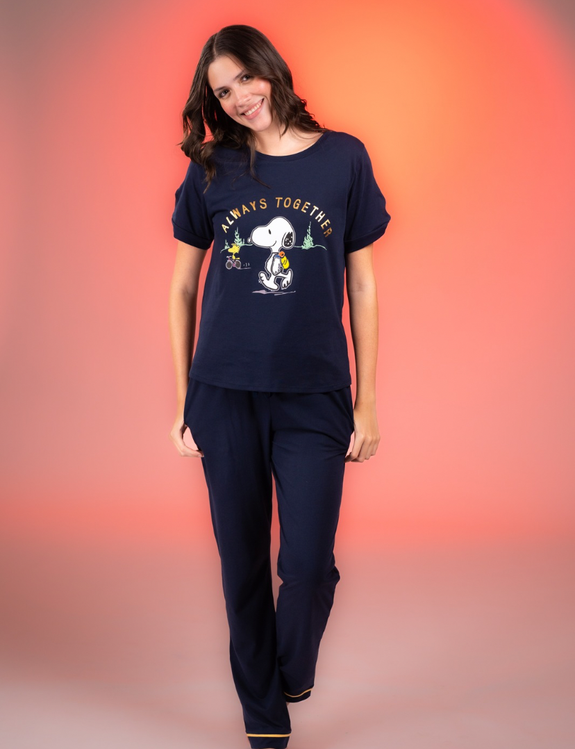 Pijama Always together Snoopy Manga corta y pantalon
