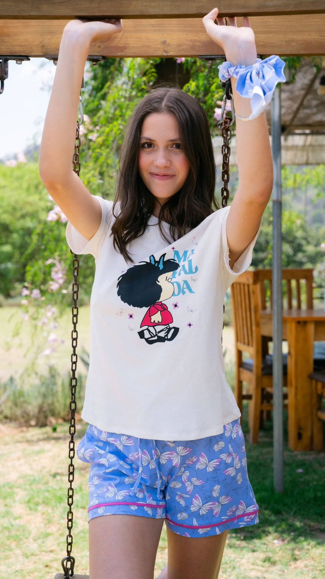 1.4 - Pijama Clásica Mafalda Mariposas short