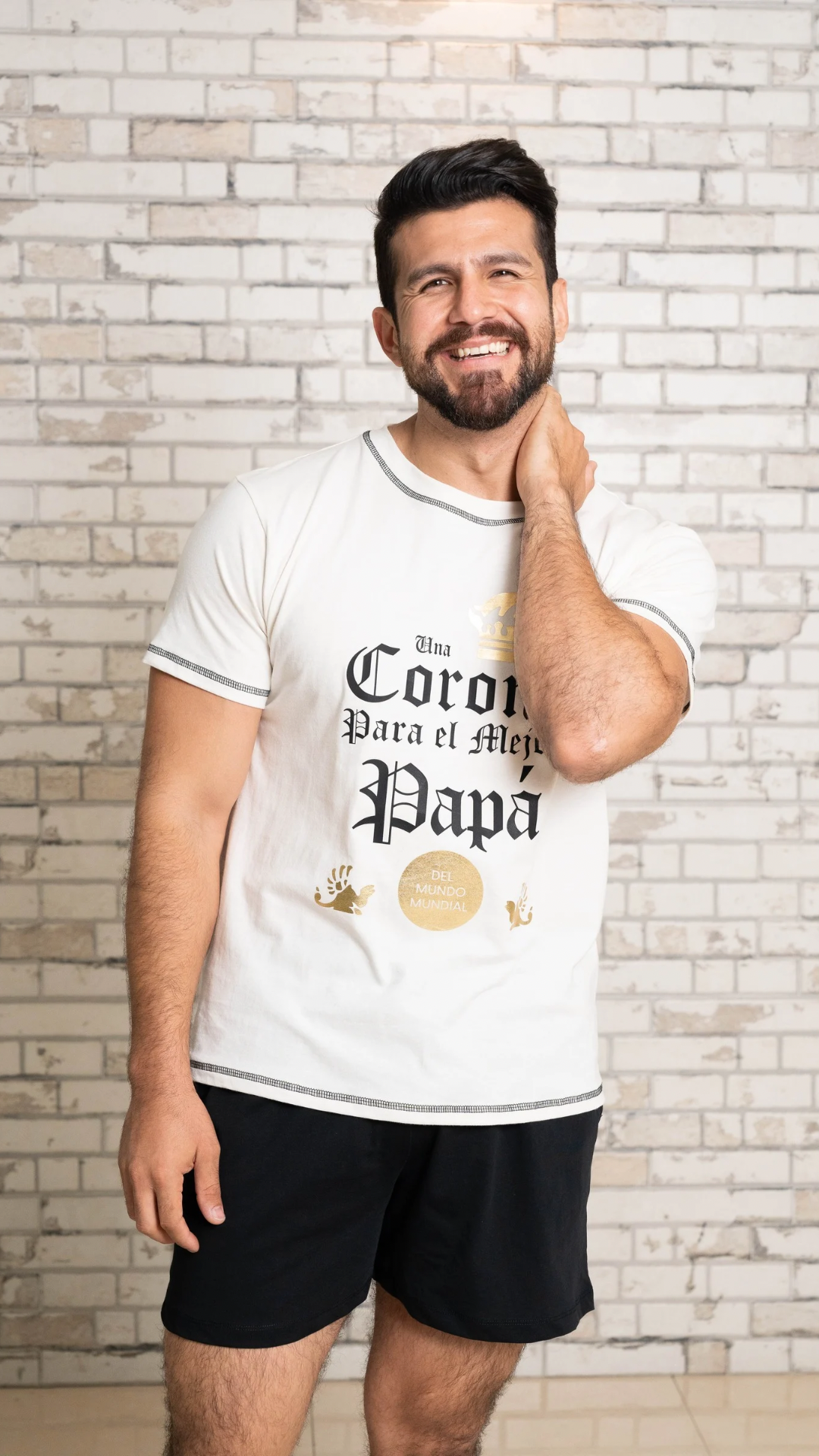 Pijama Corona de Tshirt manga ocrta y short con bolsas