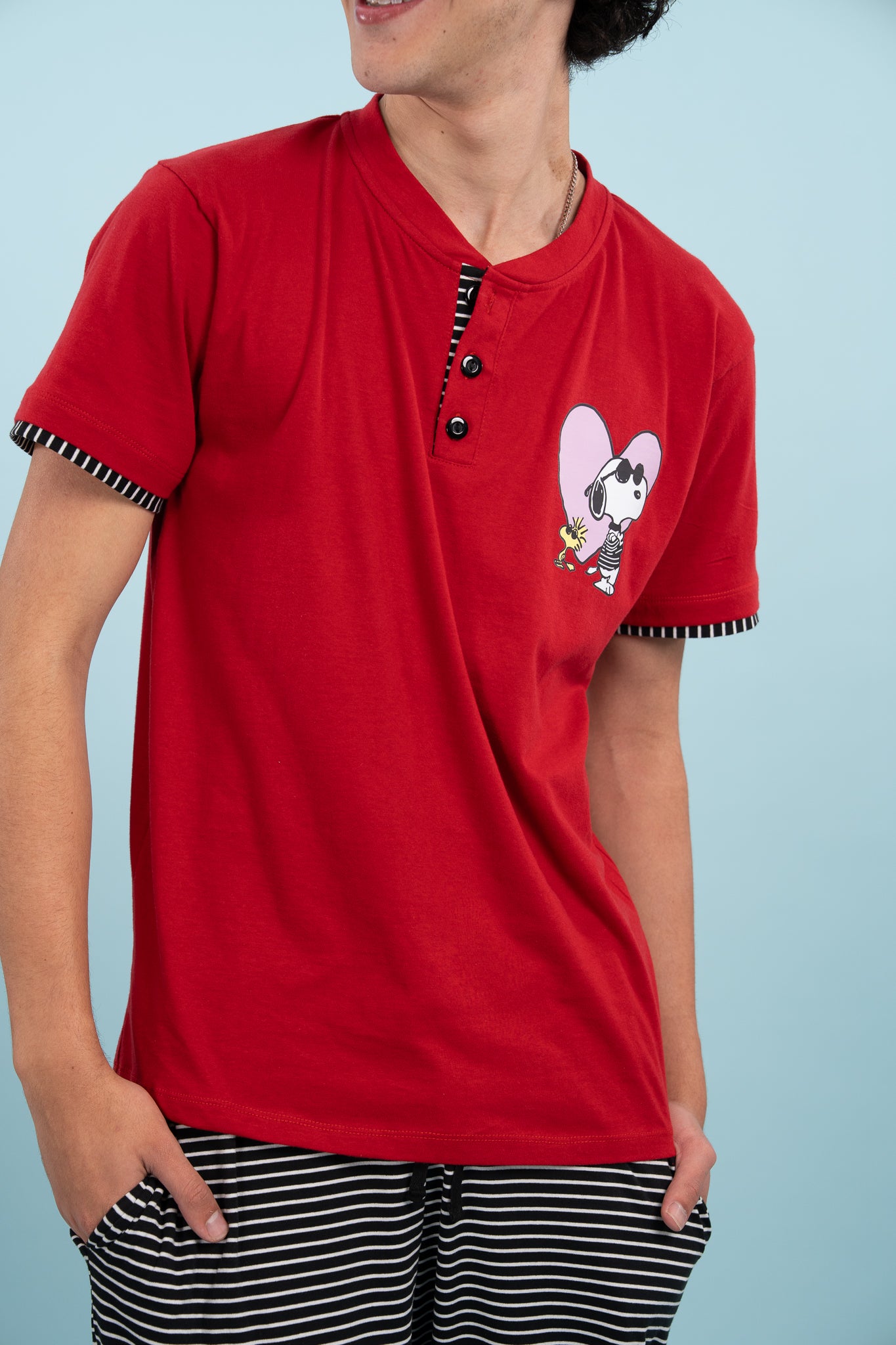 Pijama True Love snoopy hombre Manga corta y pantalon