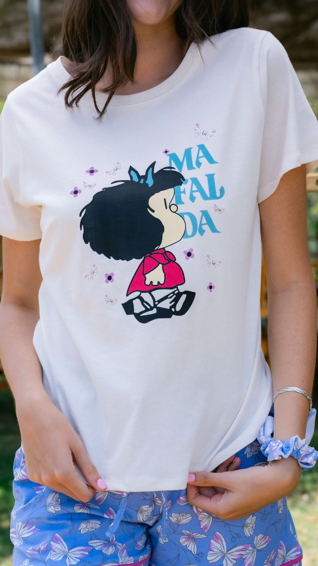 1.4 - Pijama Clásica Mafalda Mariposas short