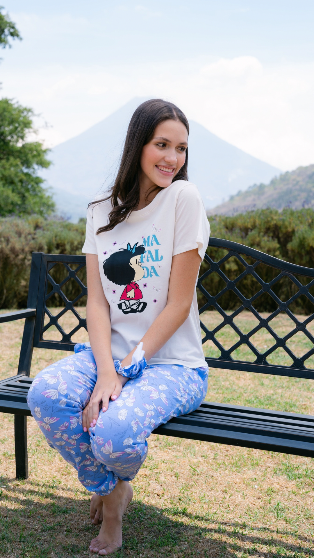 1.3 - Pijama Clásica Mafalda Mariposas pantalón