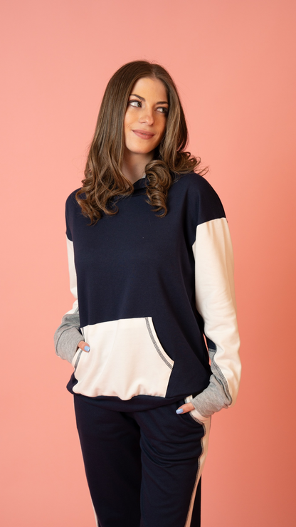 Set Vele de sudadera y Pantalon con bolsas,

Elaborado en Algodon spandex