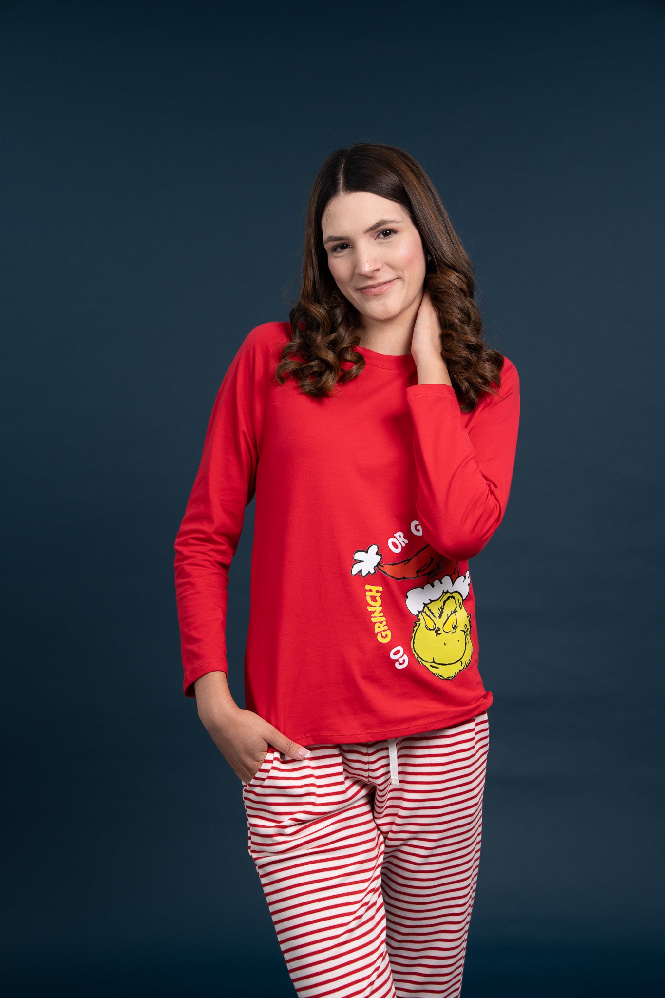 Pijama Clasica Go Grinch Manga larga y pantalon