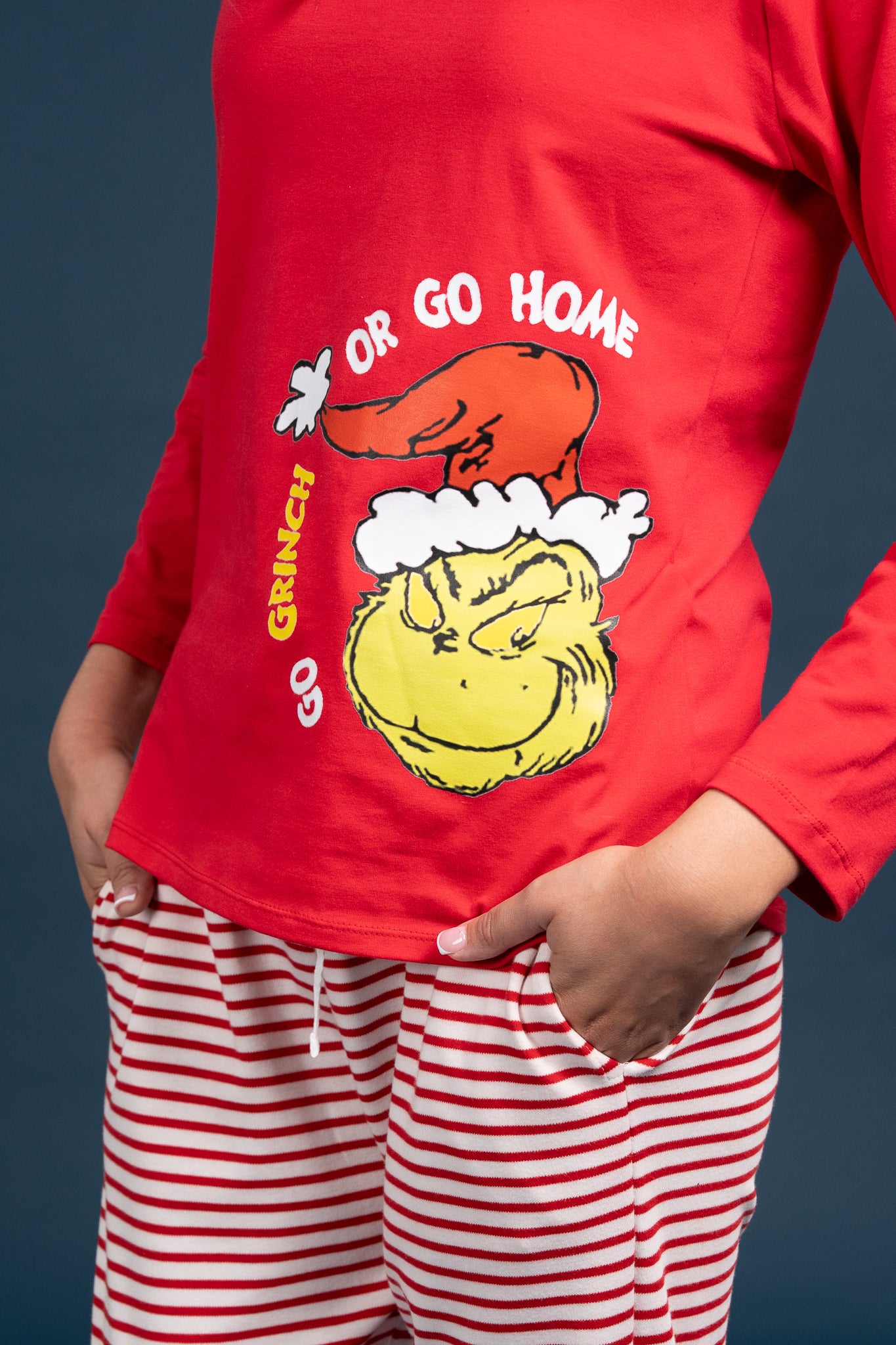 Pijama Clasica Go Grinch Manga larga y pantalon