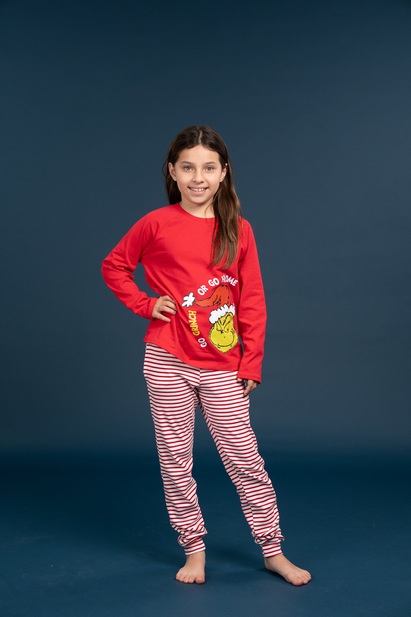 Pijama Clasica Go Grinch Manga larga y pantalon