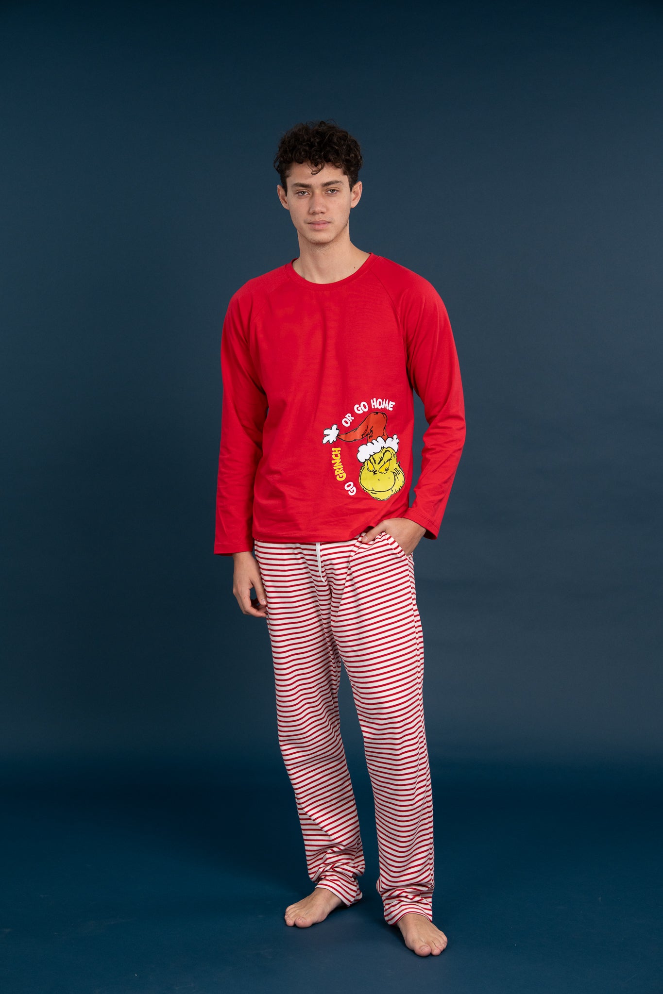 Pijama Clasica Go Grinch Manga larga y pantalon