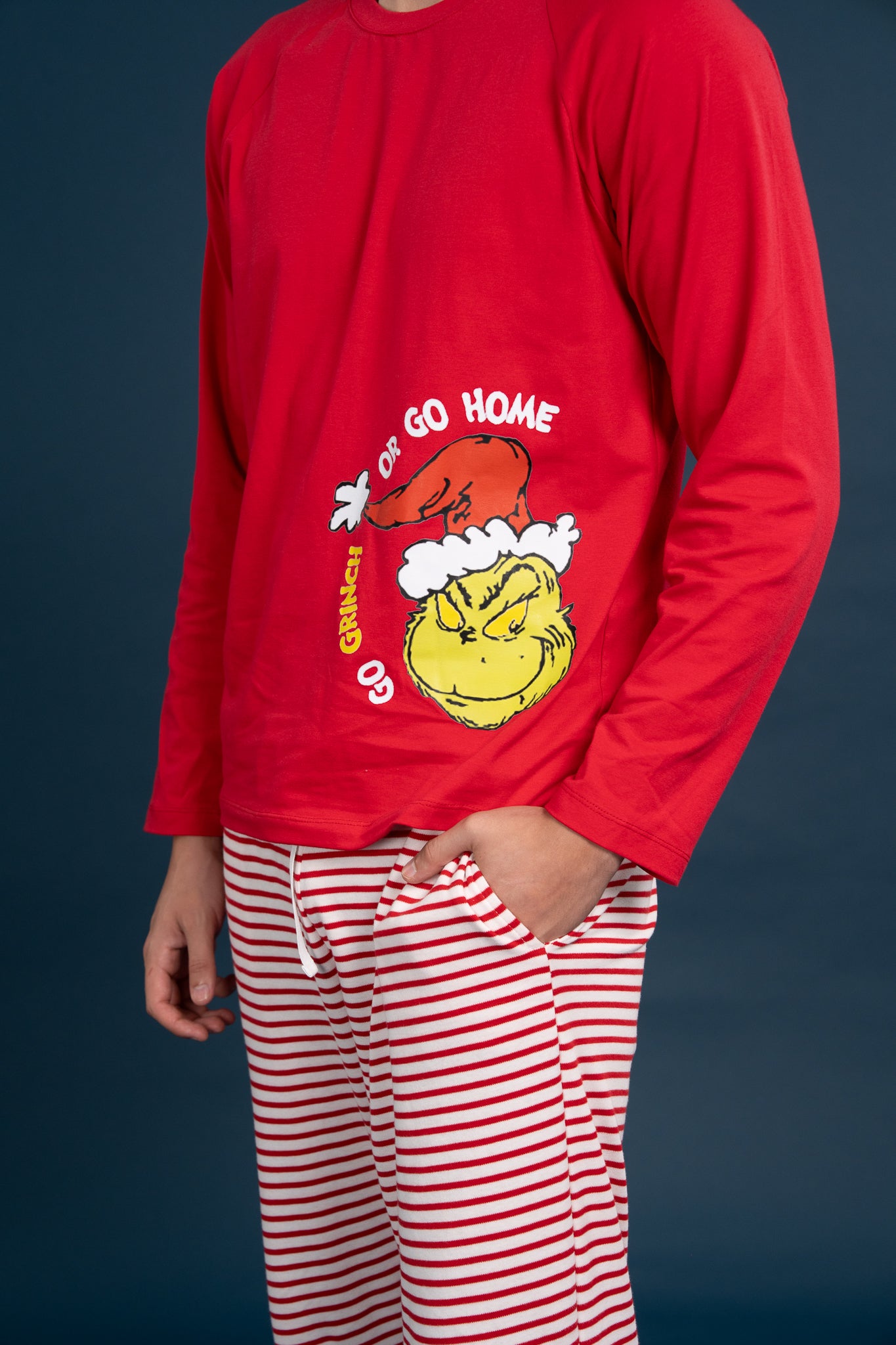 Pijama Clasica Go Grinch Manga larga y pantalon