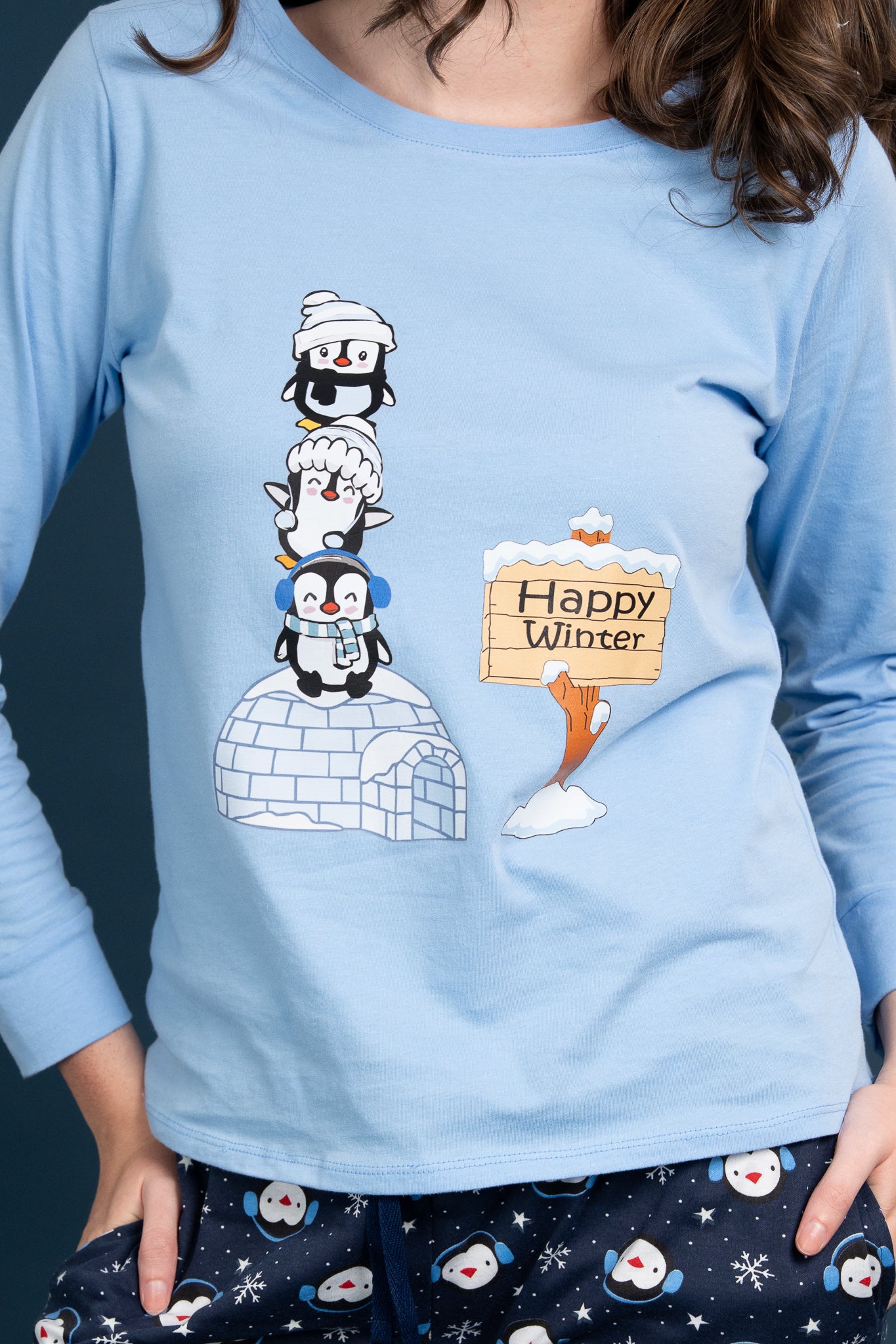 Pijama Clasica Pinguin Manga larga y pantalon