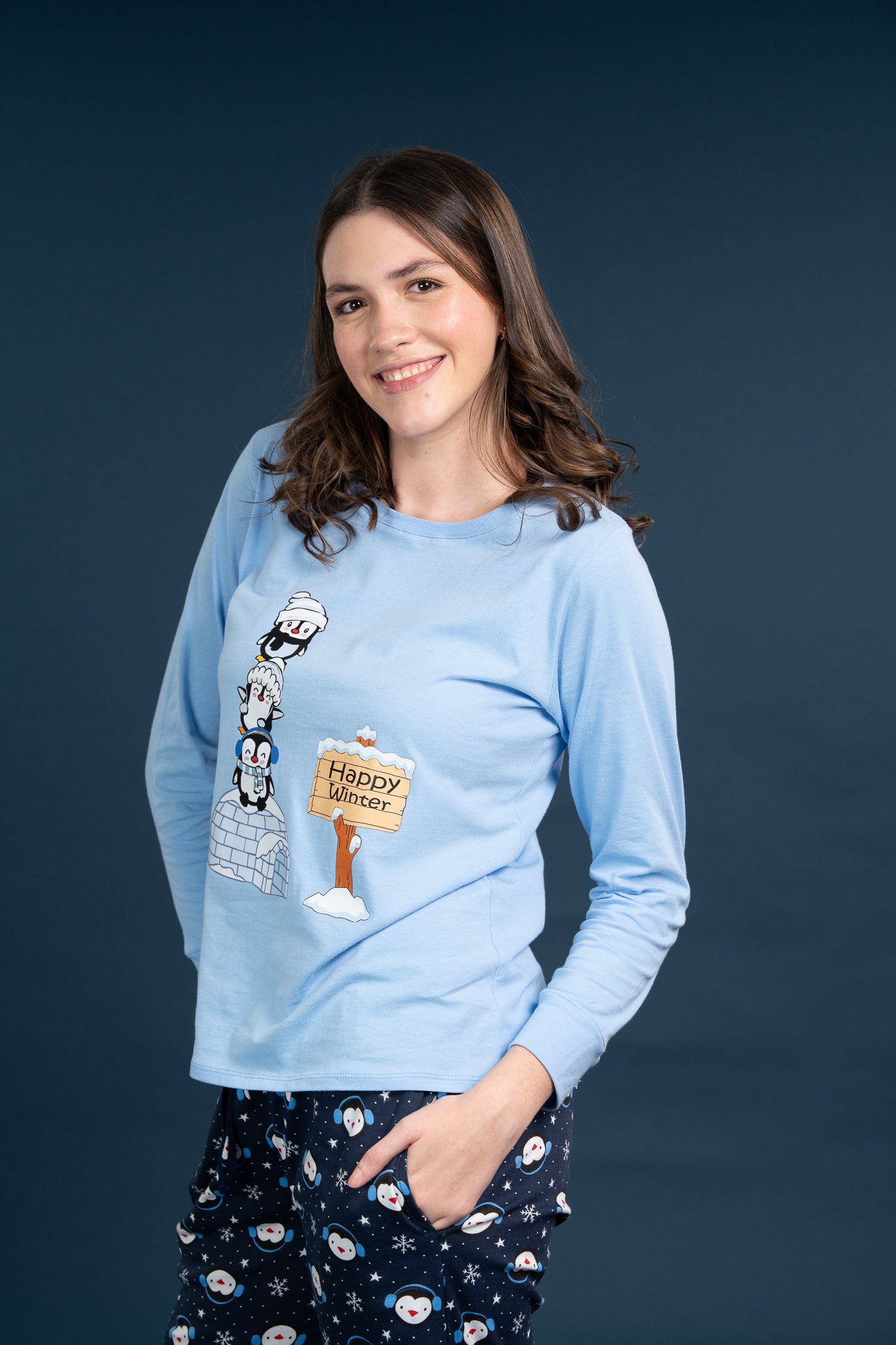 Pijama Clasica Pinguin Manga larga y pantalon