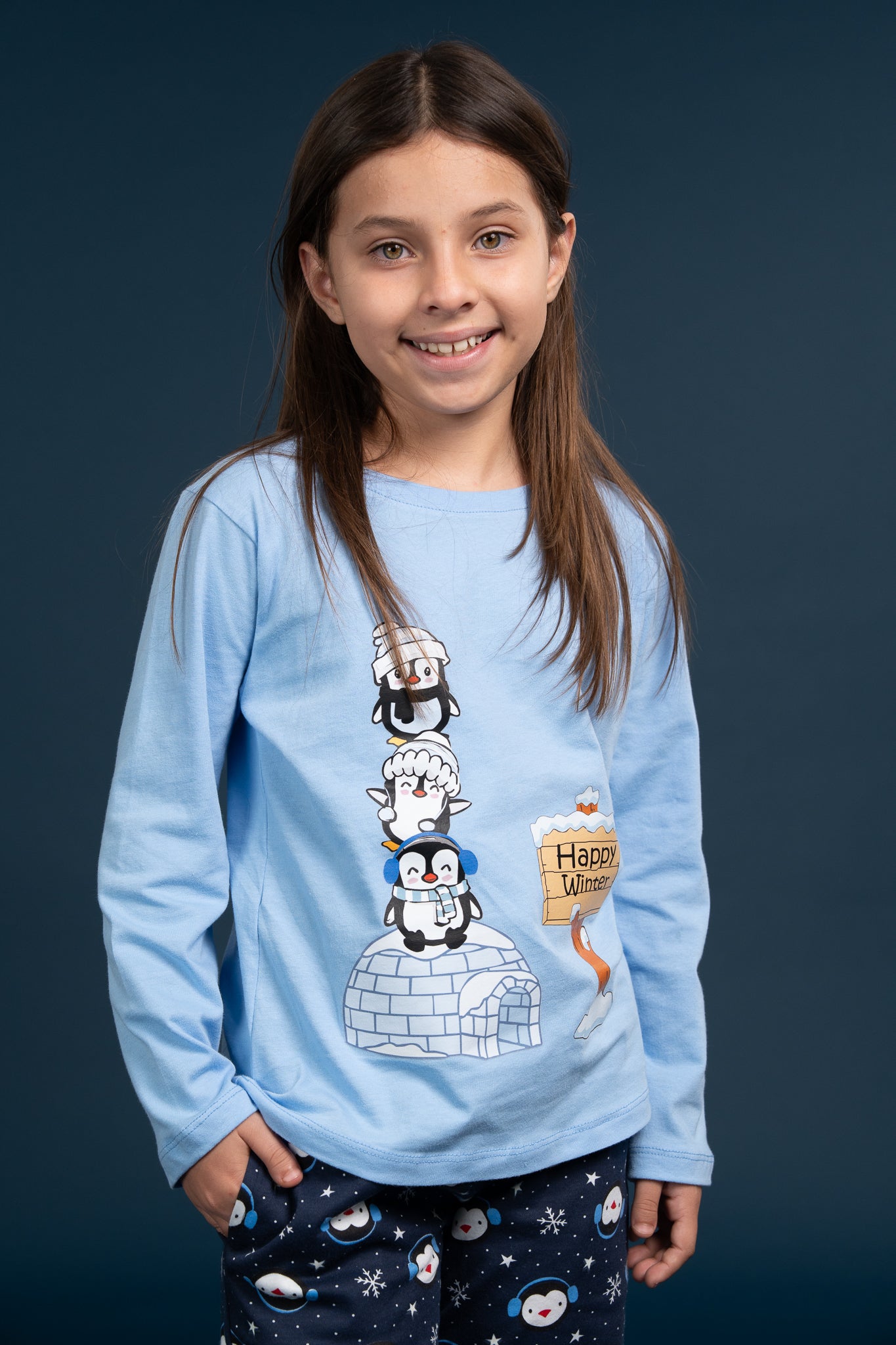 Pijama Clasica Pinguin Manga larga y pantalon