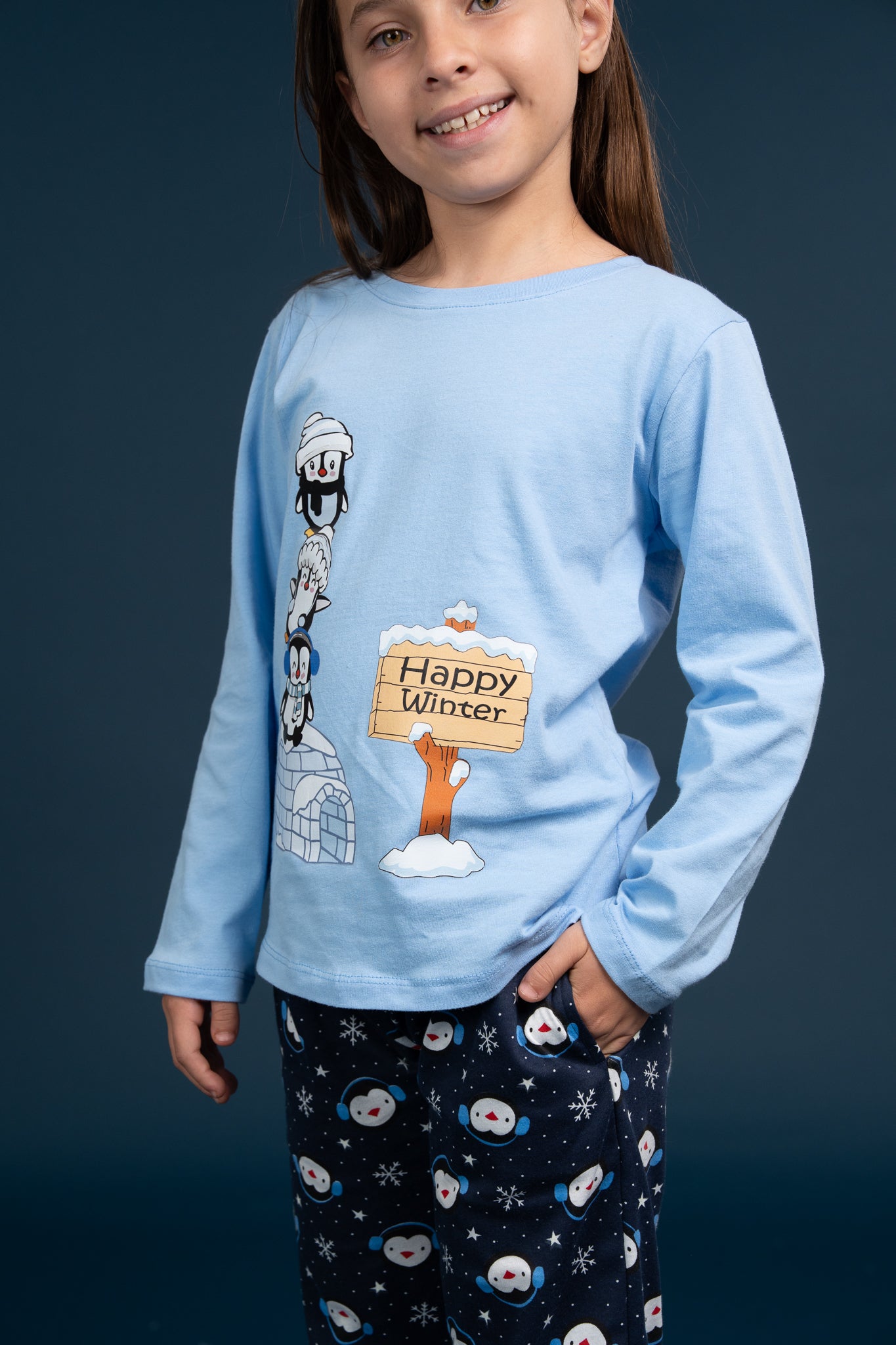 Pijama Clasica Pinguin Manga larga y pantalon