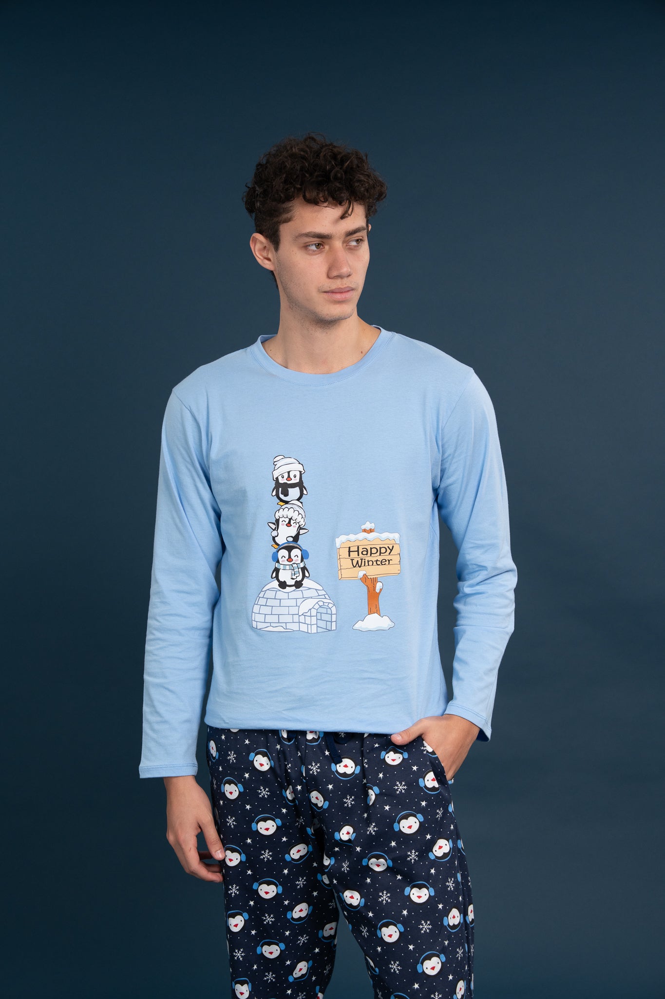 Pijama Clasica Pinguin Manga larga y pantalon
