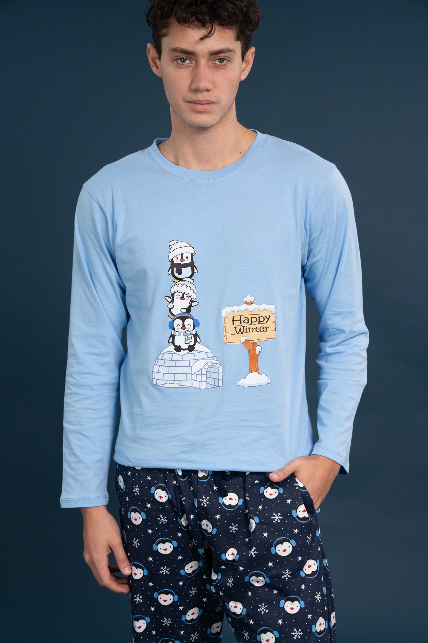 Pijama Clasica Pinguin Manga larga y pantalon