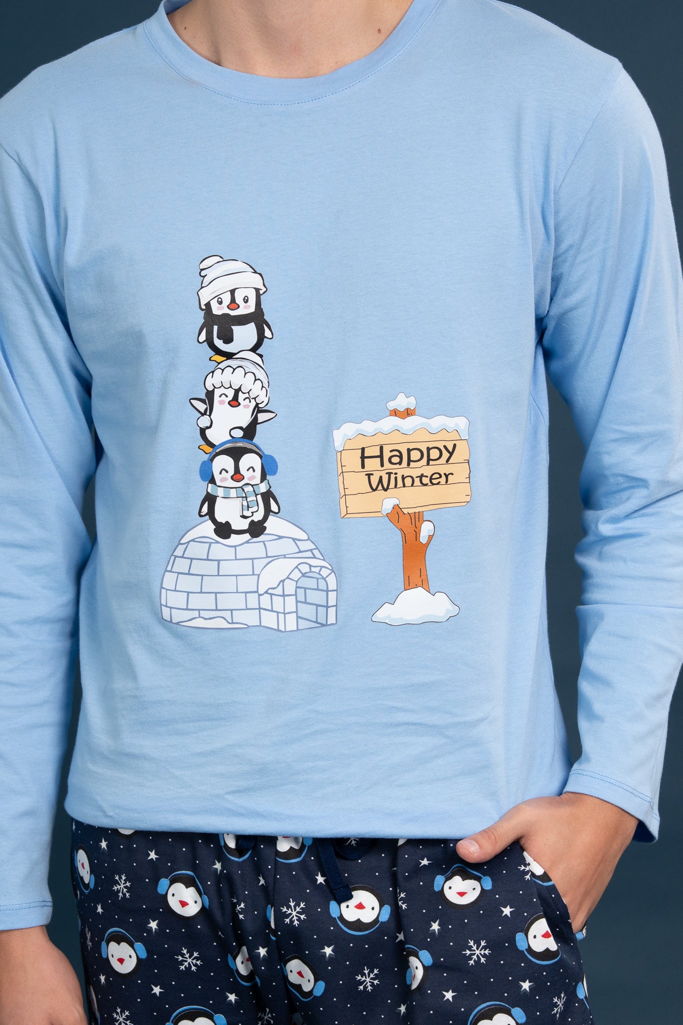 Pijama Clasica Pinguin Manga larga y pantalon