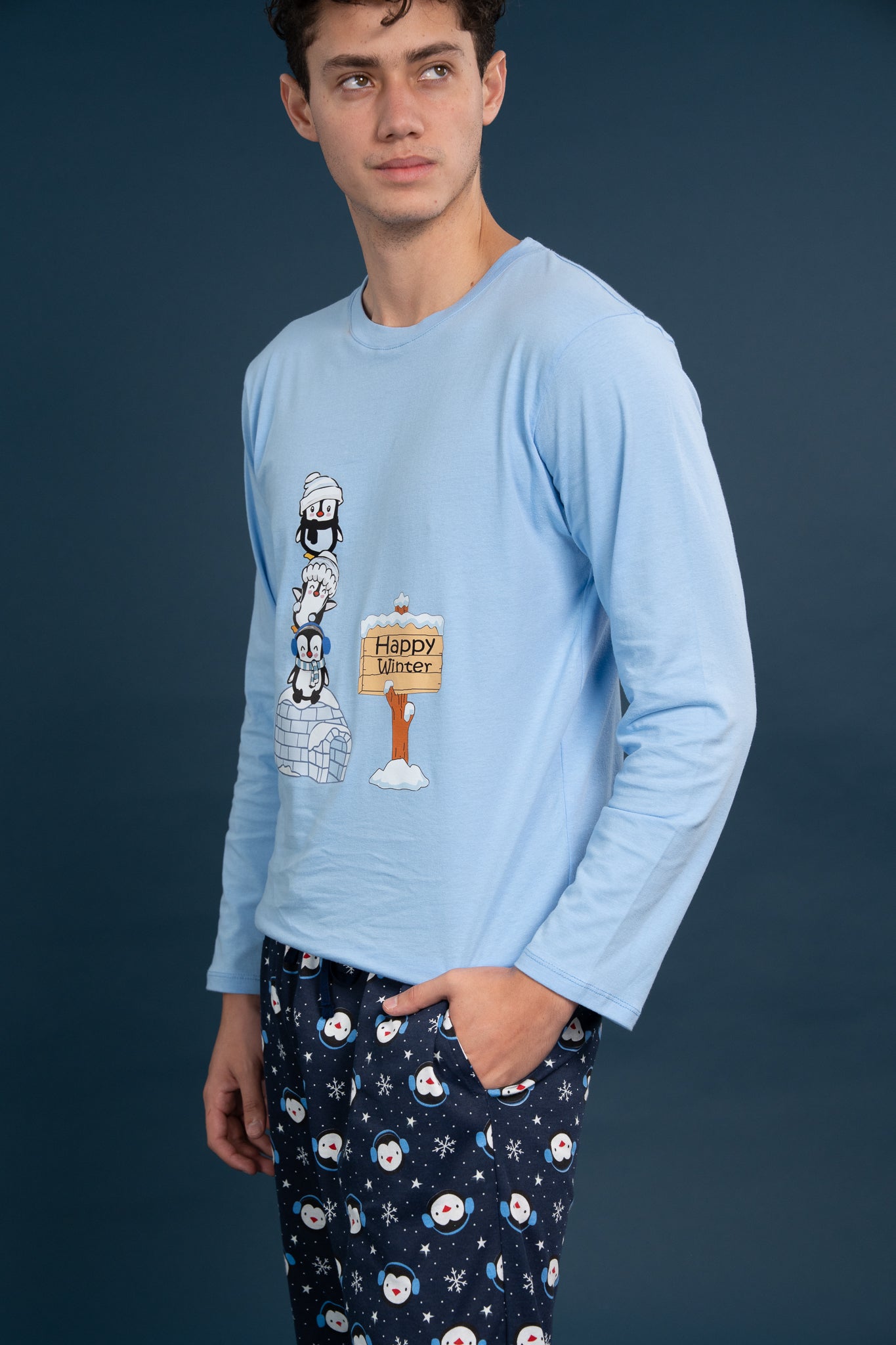 Pijama Clasica Pinguin Manga larga y pantalon