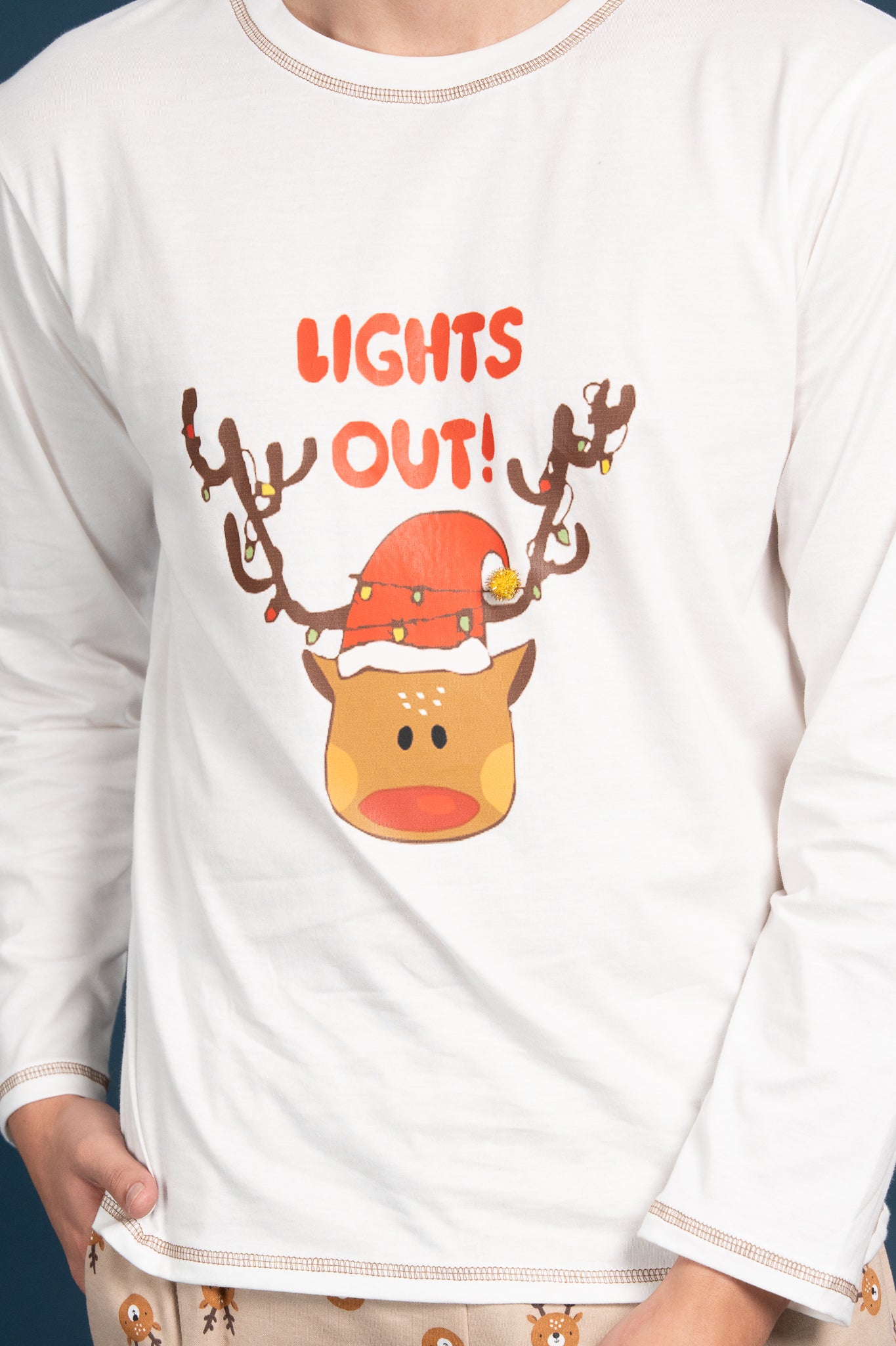 Pijama Clasica Light Out Manga larga y pantalon