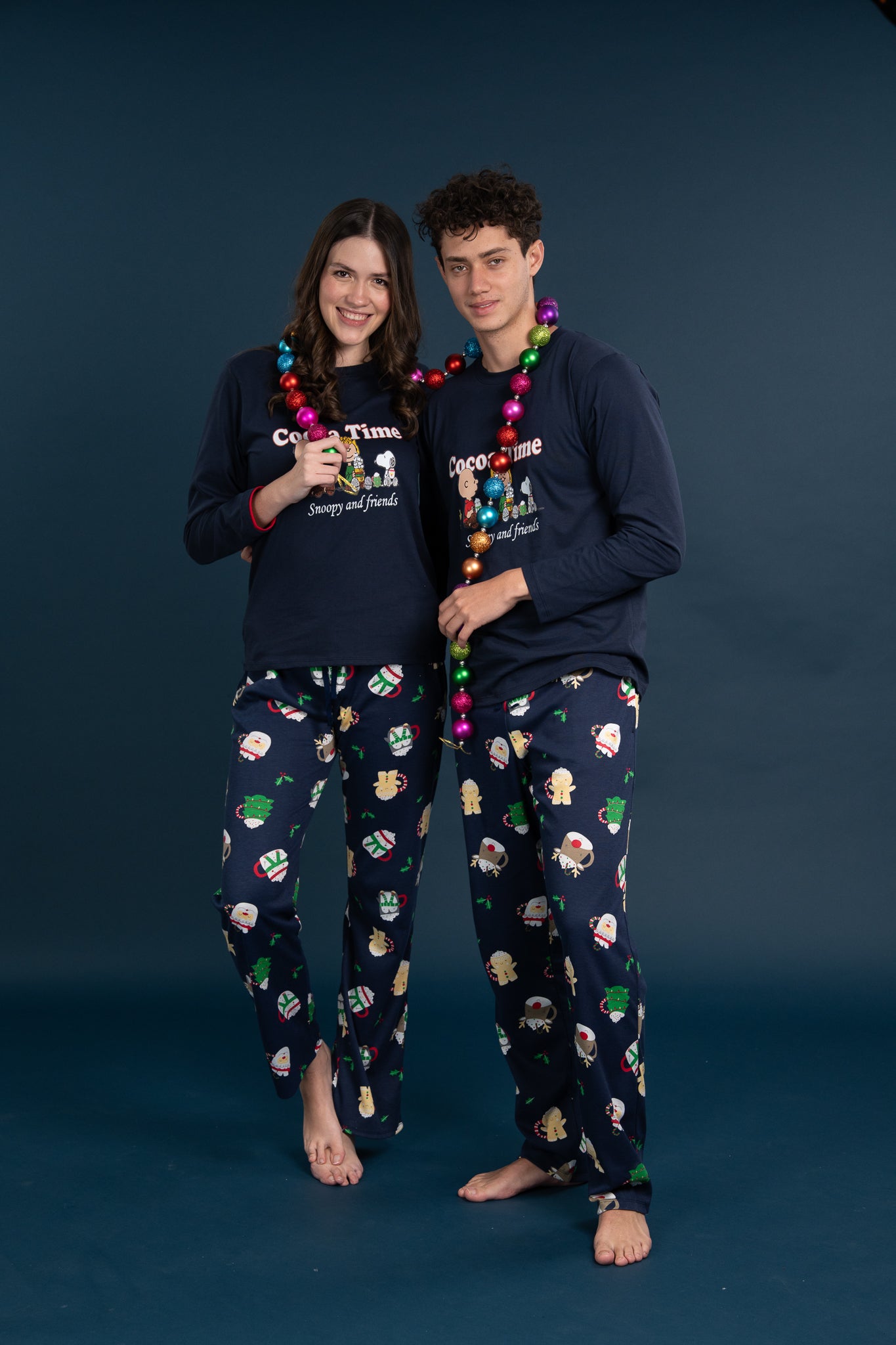 Pijama Clasica Cocoa Time Snoopy Manga larga y pantalon