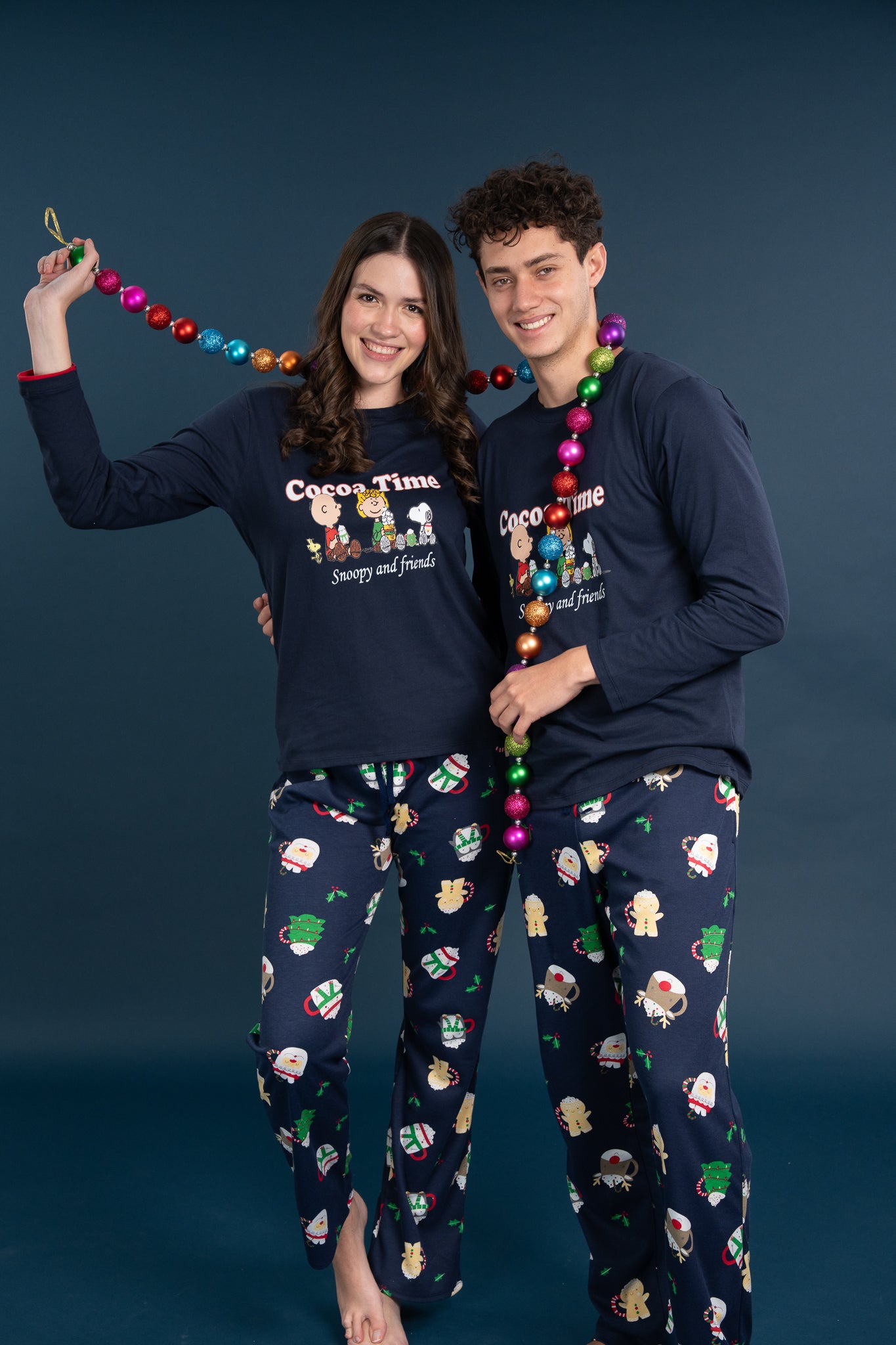 Pijama Clasica Cocoa Time Snoopy Manga larga y pantalon