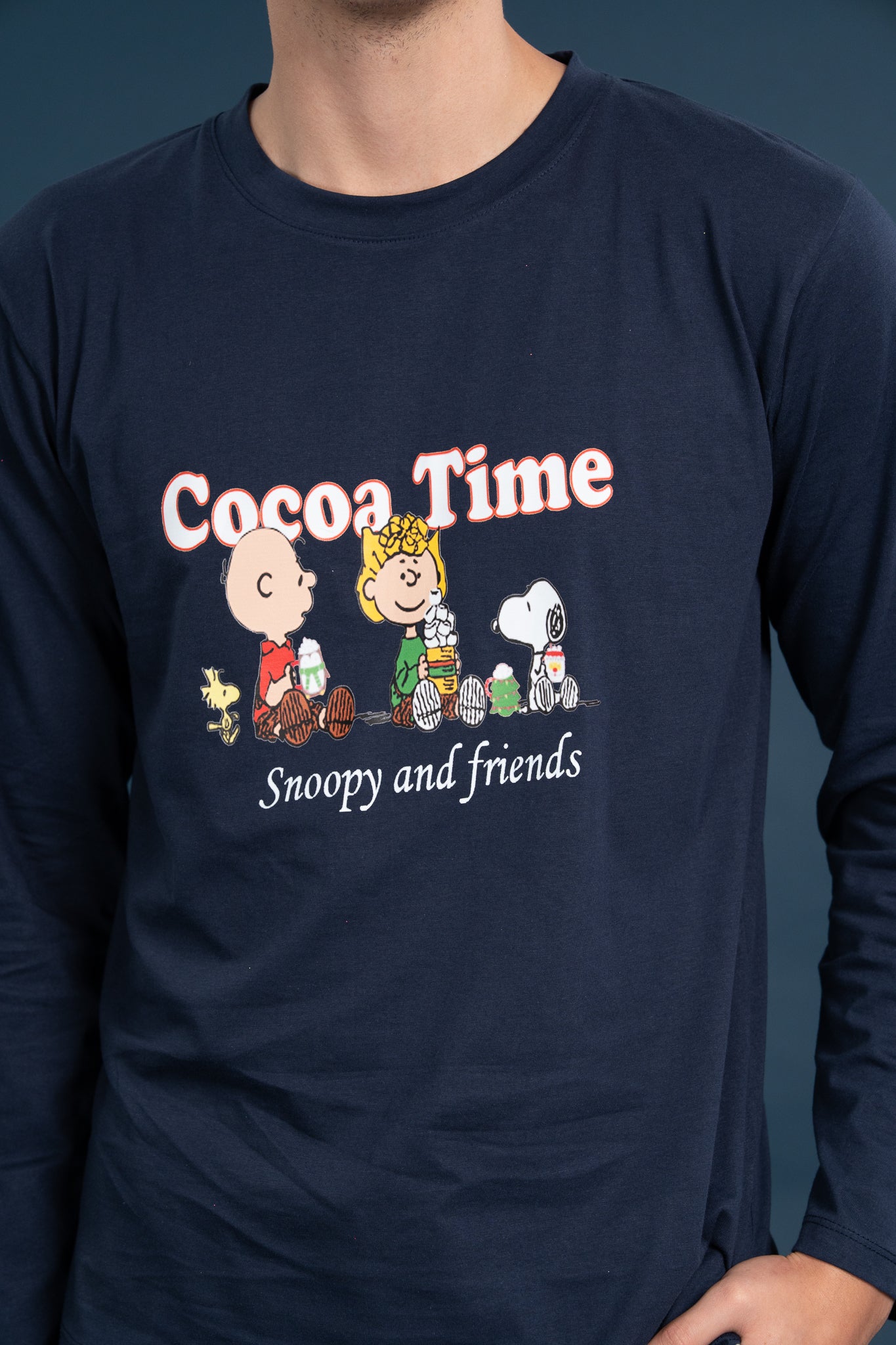 Pijama Clasica Cocoa Time Snoopy Manga larga y pantalon