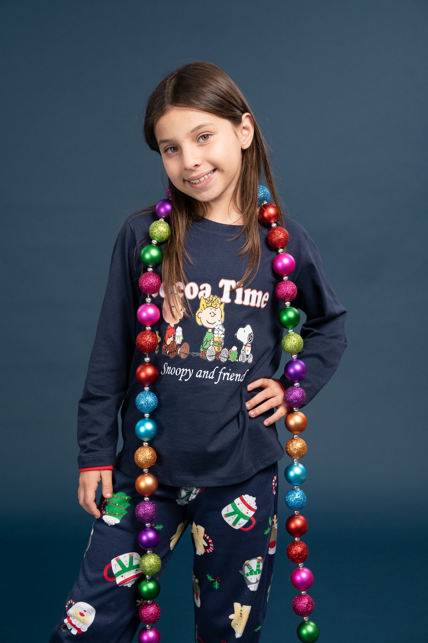 Pijama Clasica Cocoa Time Snoopy Manga larga y pantalon