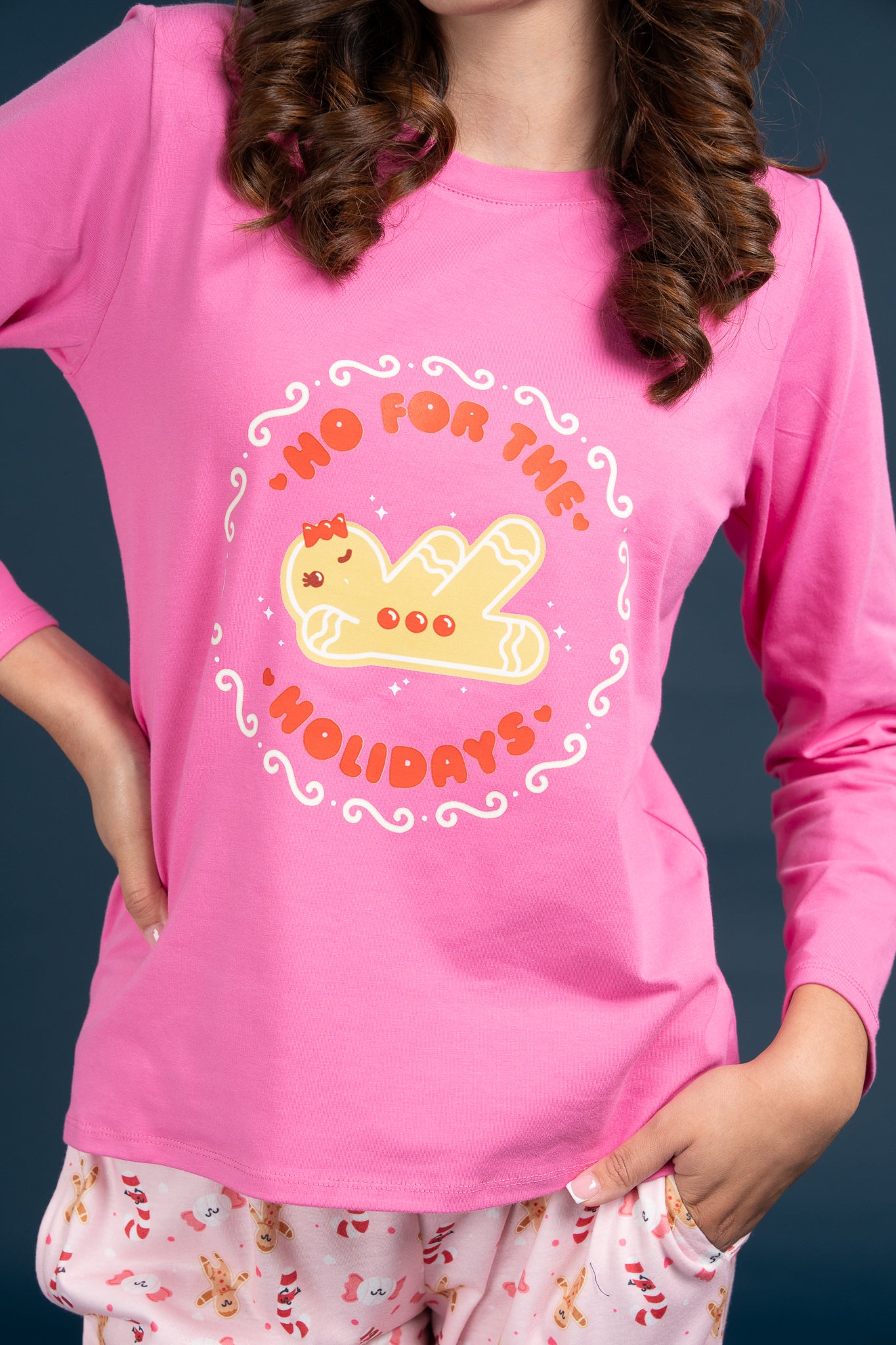 Pijama Clasica Gingerbread Manga larga y pantalon