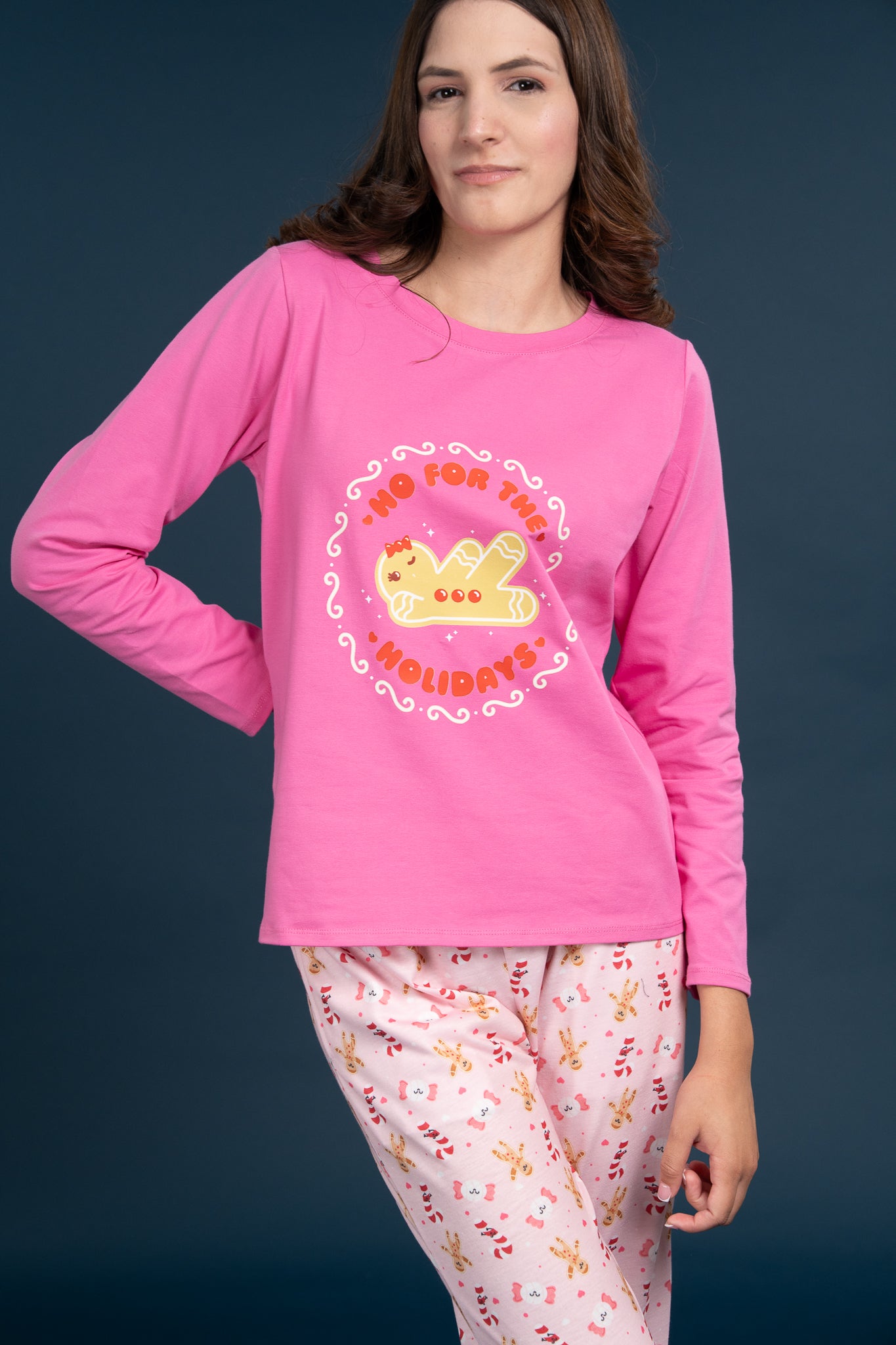 Pijama Clasica Gingerbread Manga larga y pantalon