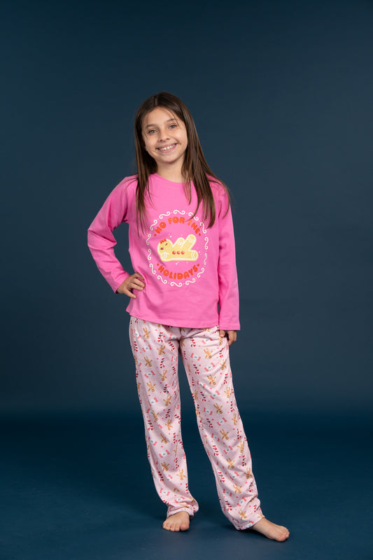 Pijama Clasica Gingerbread Manga larga y pantalon
