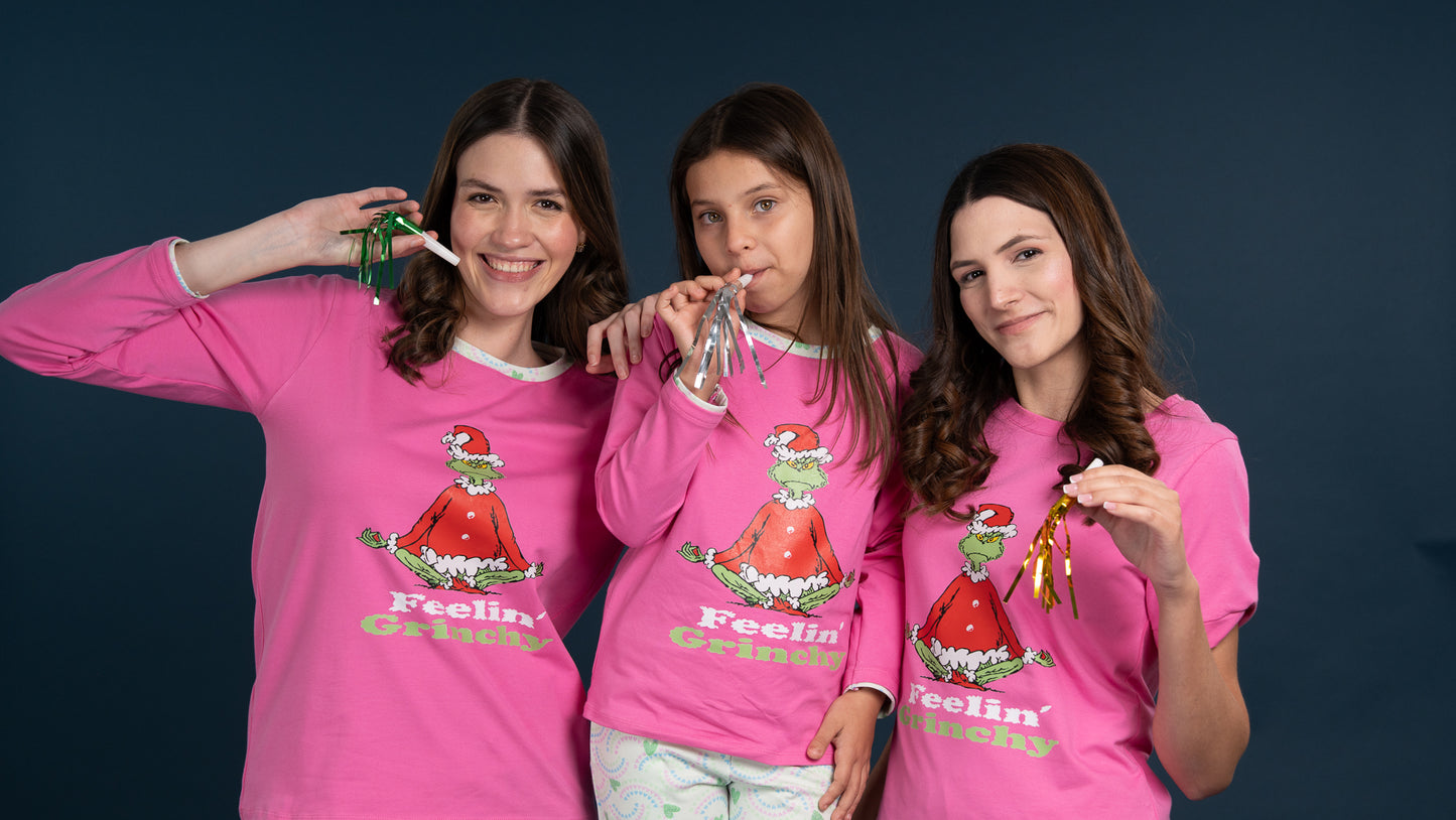 Pijama Clasica Feelin Grinch Manga larga y pantalon