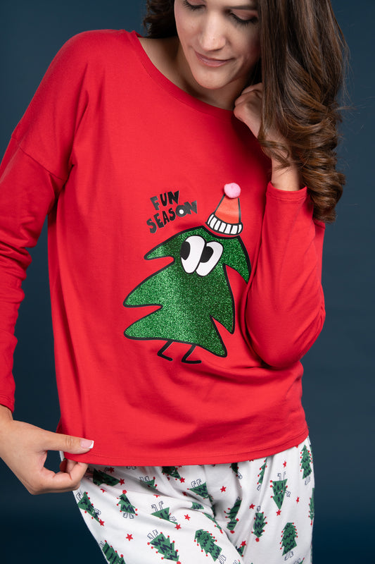 Pijama Clasica Fun Season Manga larga y pantalon