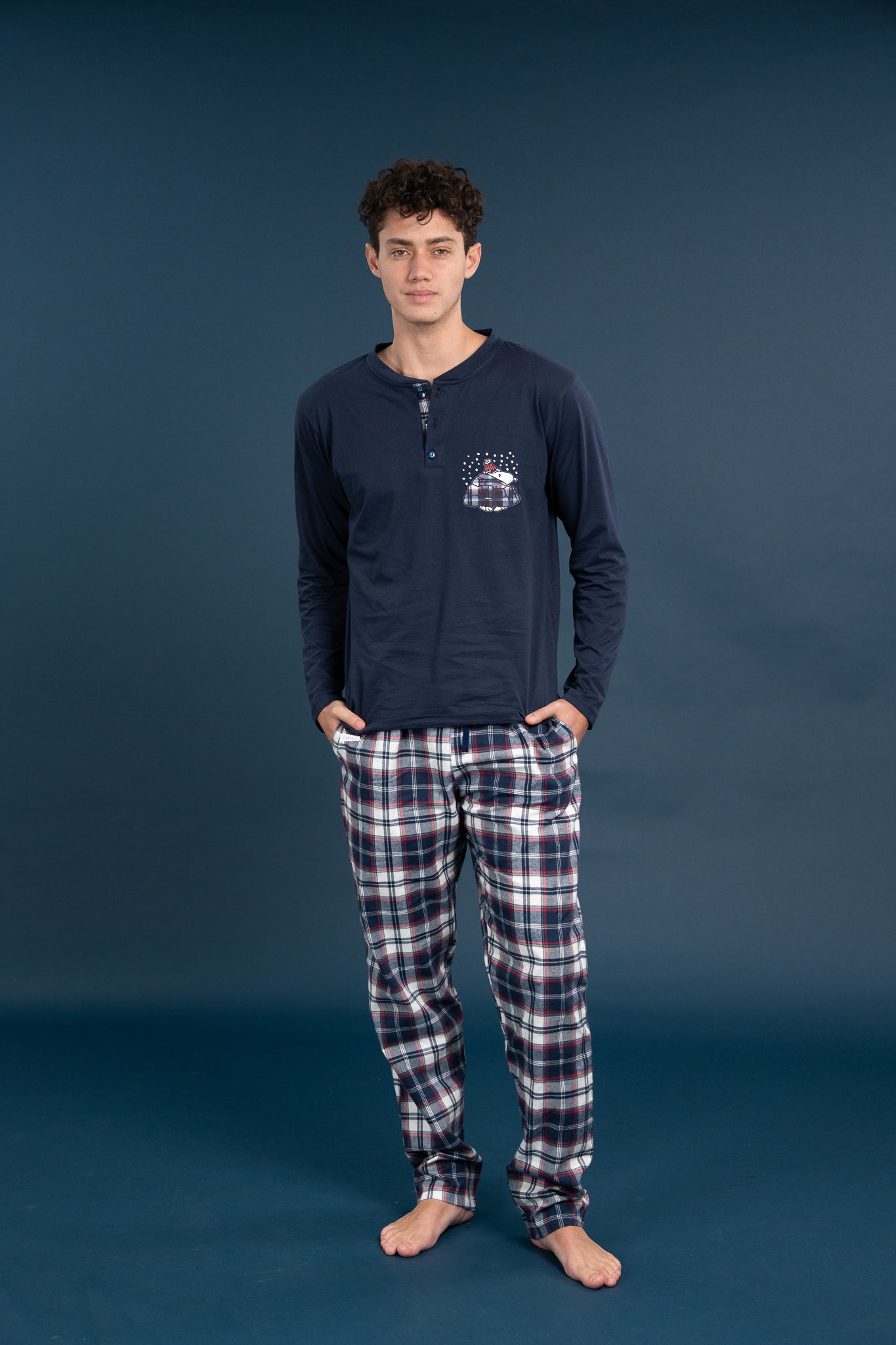 Pijama Clasica Let it snow Manga larga y pantalon