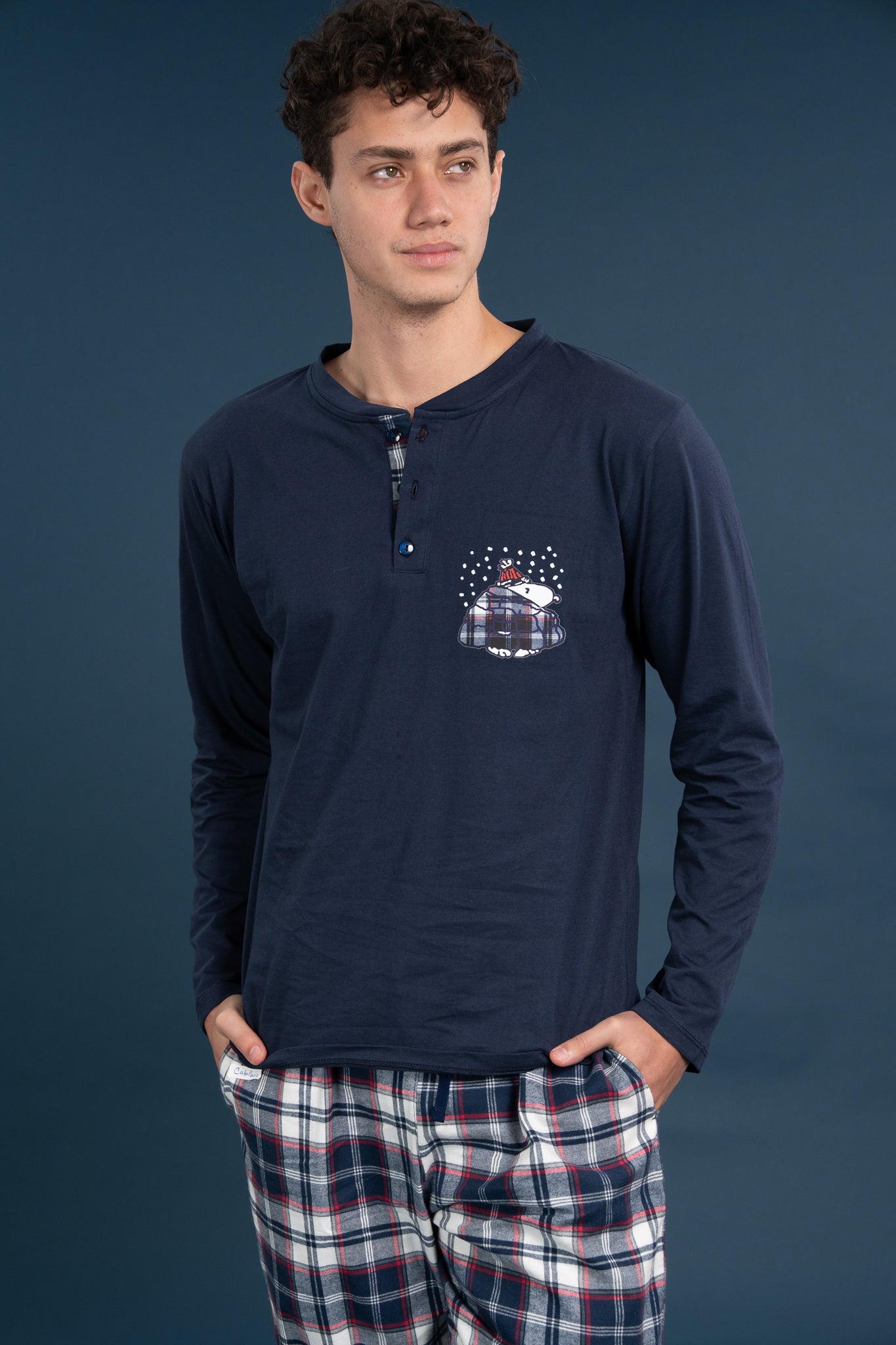 Pijama Clasica Let it snow Manga larga y pantalon