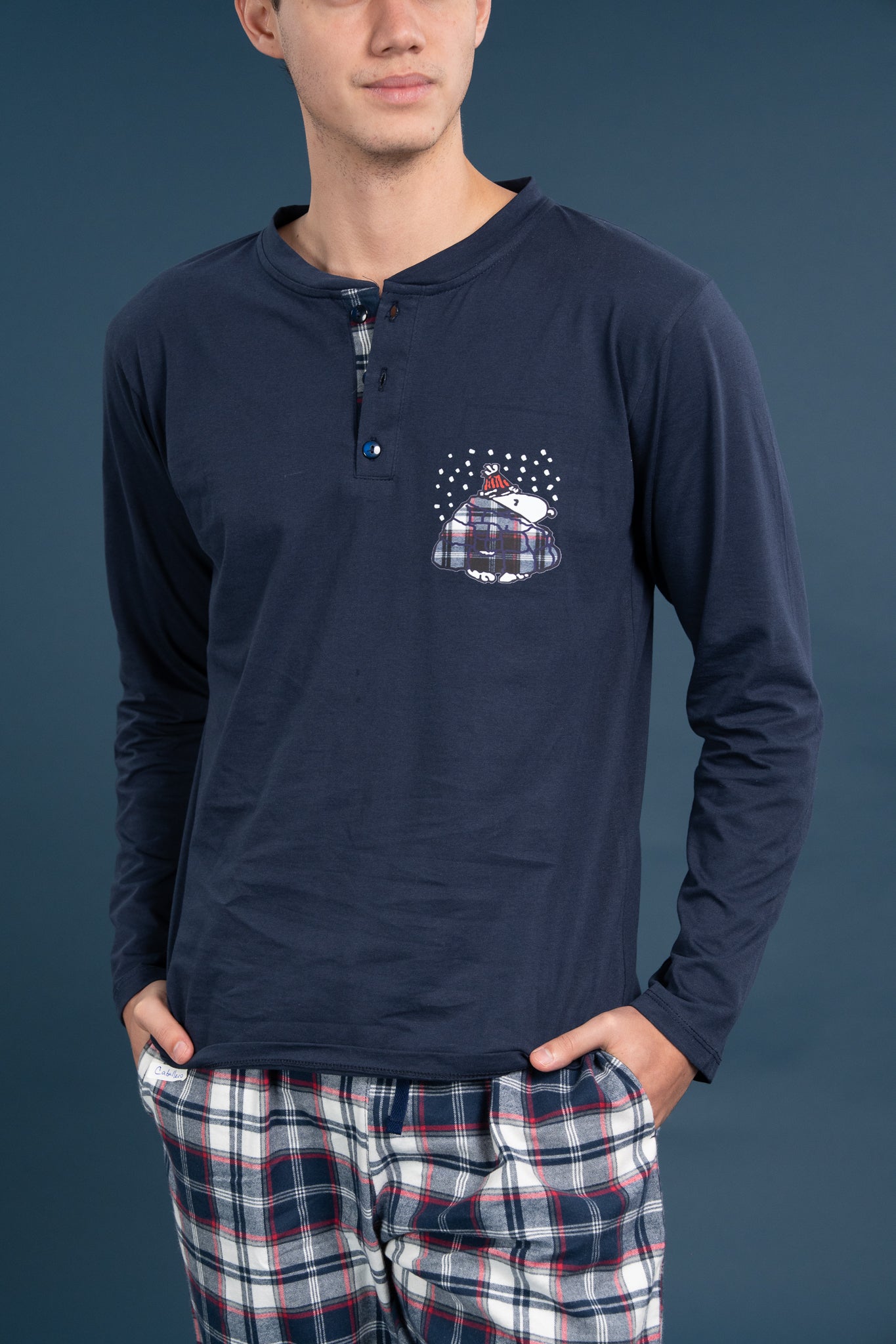 Pijama Clasica Let it snow Manga larga y pantalon