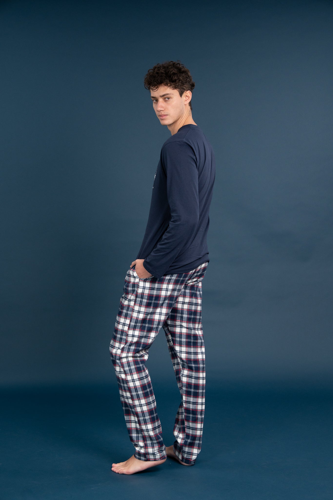 Pijama Clasica Let it snow Manga larga y pantalon