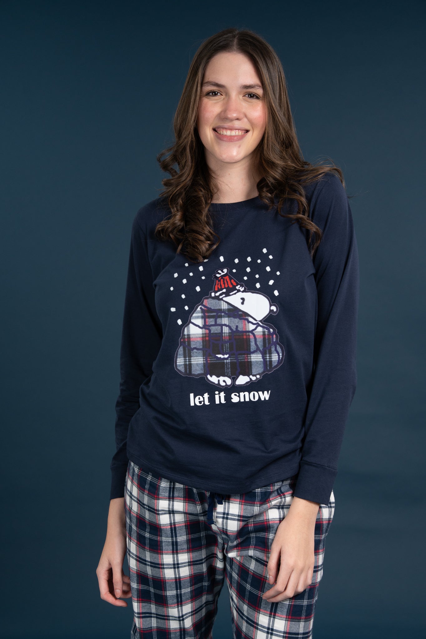 Pijama Clasica Let it snow Manga larga y pantalon
