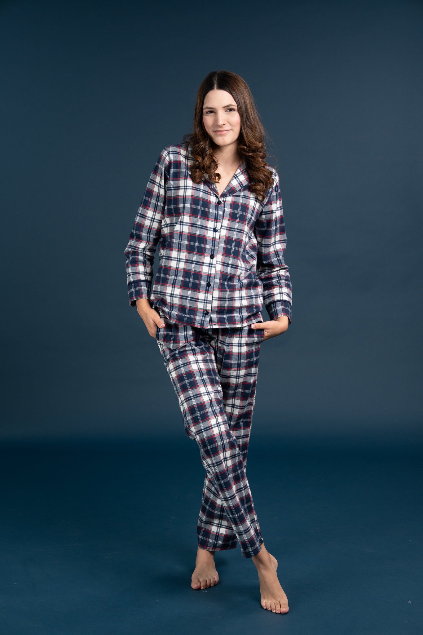 Pijama Camisera Let it snow Manga larga y pantalon