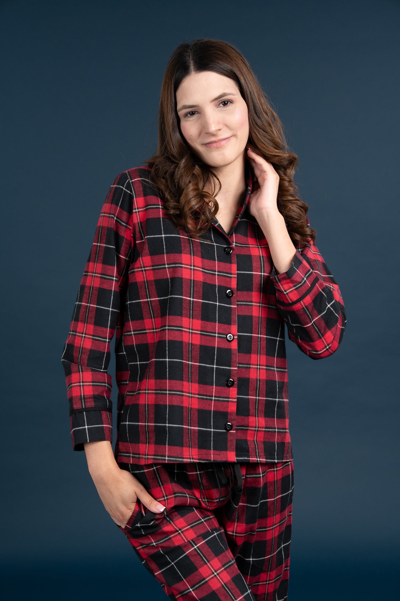 Pijama Camisera York Manga larga y pantalon