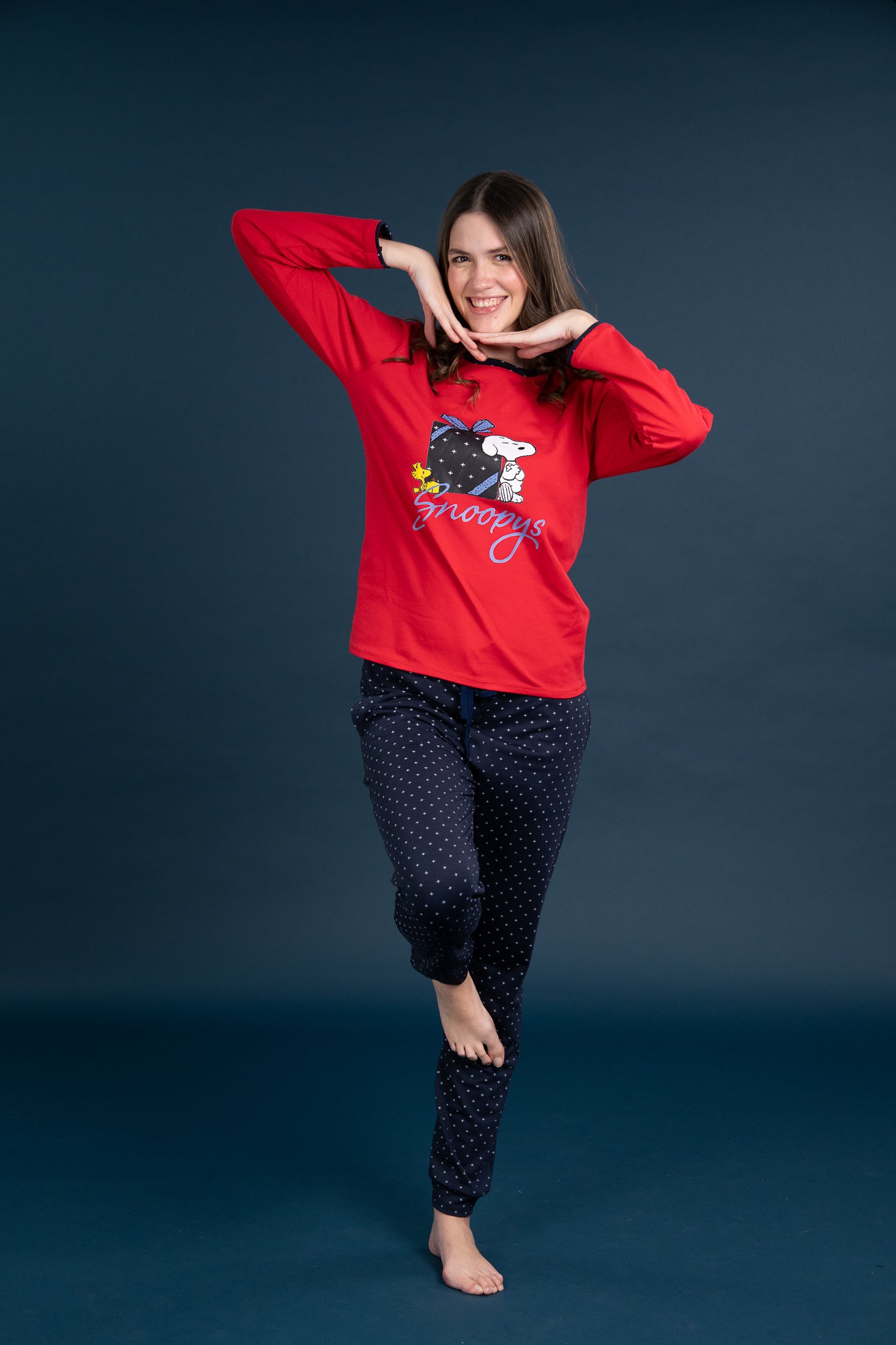 Pijama Clasica Gift Snoopy Manga larga y pantalon