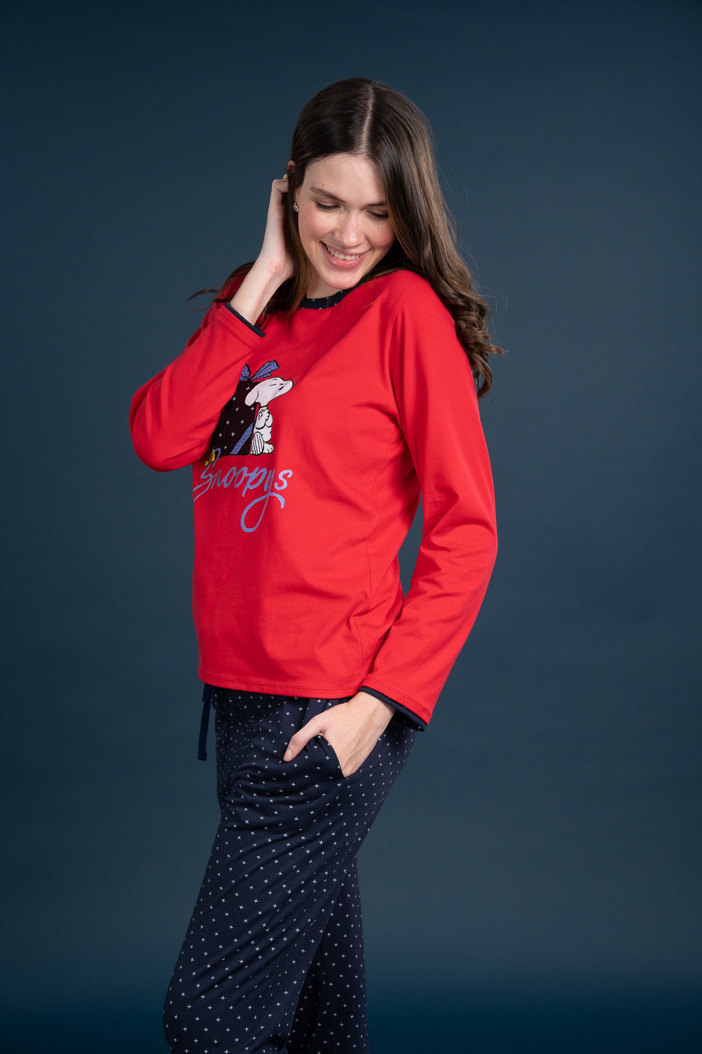 Pijama Clasica Gift Snoopy Manga larga y pantalon