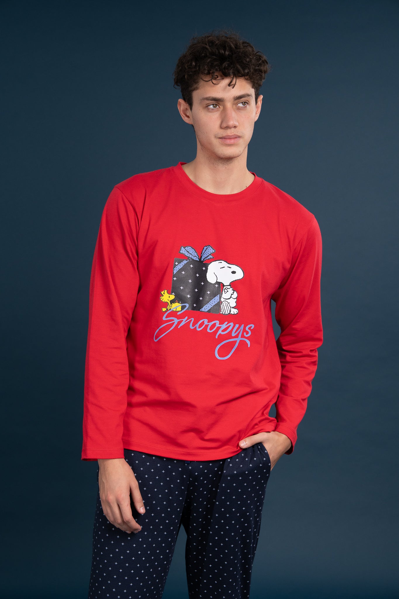 Pijama Clasica Gift Snoopy Manga larga y pantalon