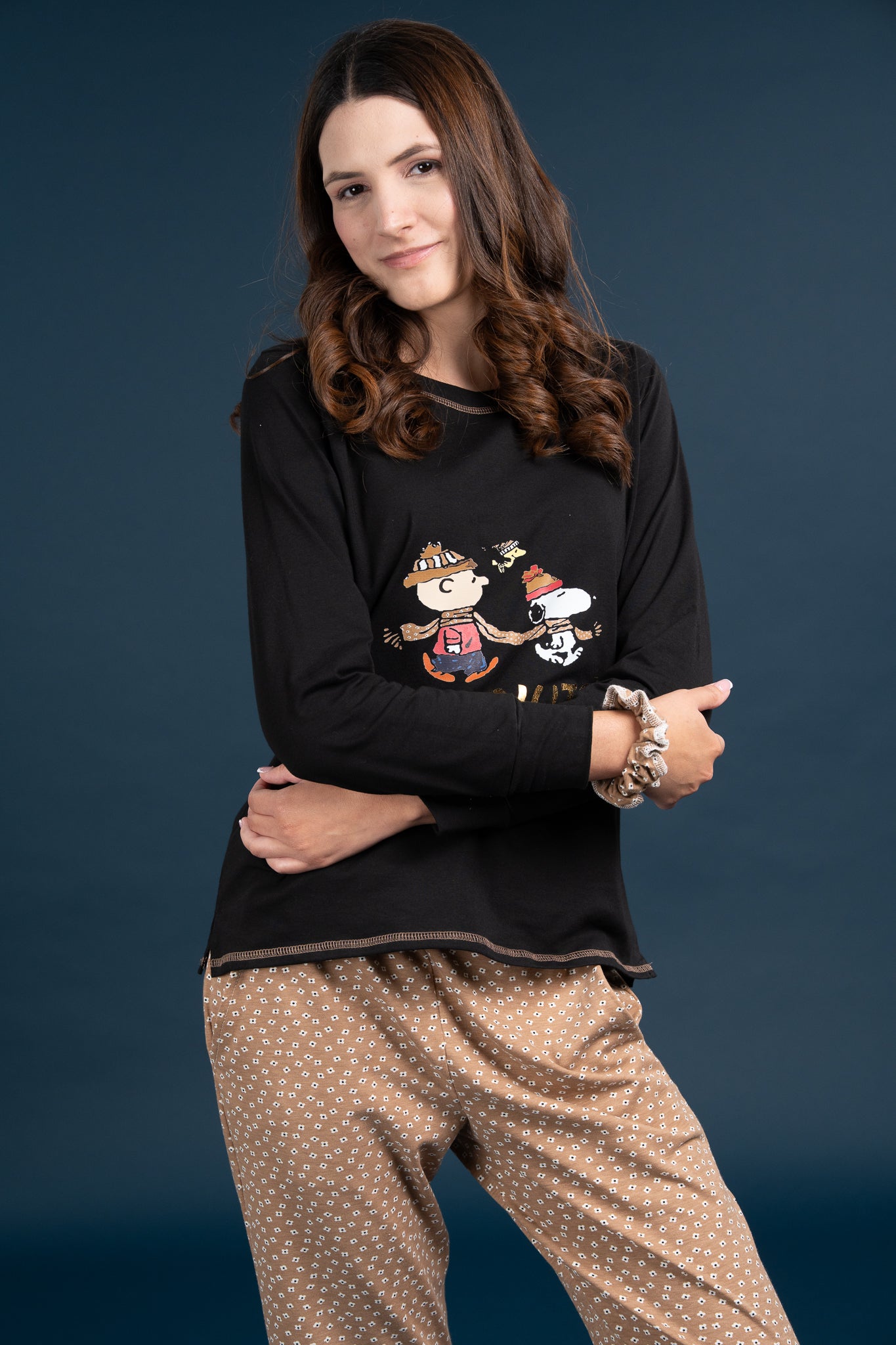 Pijama Clasica Peanuts Snoopy Manga larga y pantalon