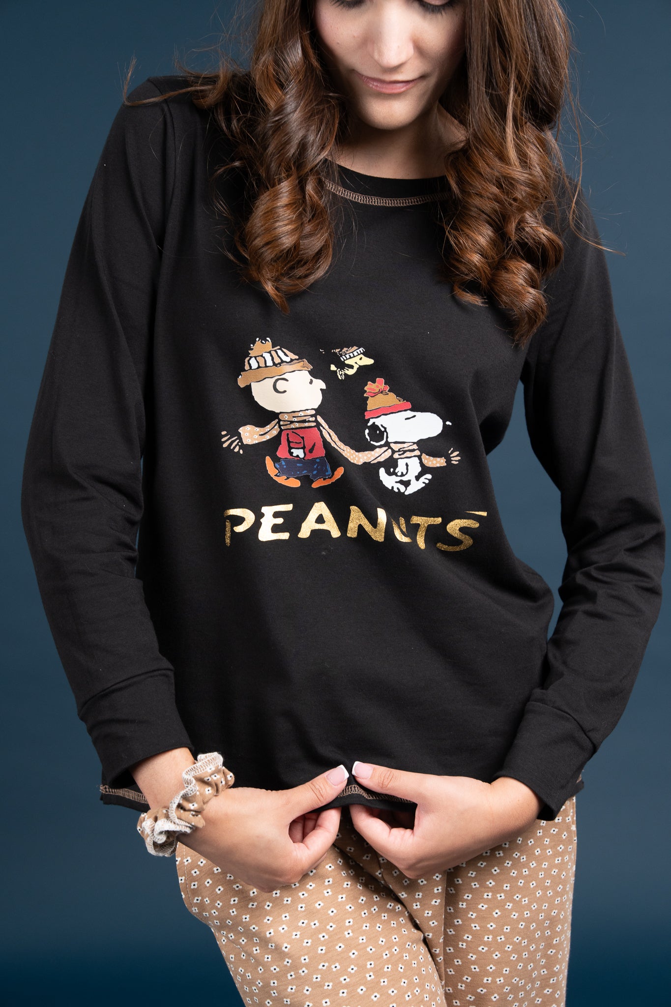 Pijama Clasica Peanuts Snoopy Manga larga y pantalon
